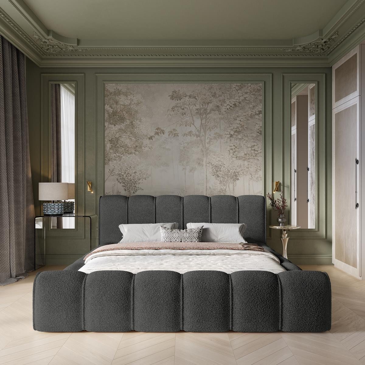 Compleo Polsterbett Schlafzimmerbett, luxuriöses Bett, Designermöbel, günstig online kaufen
