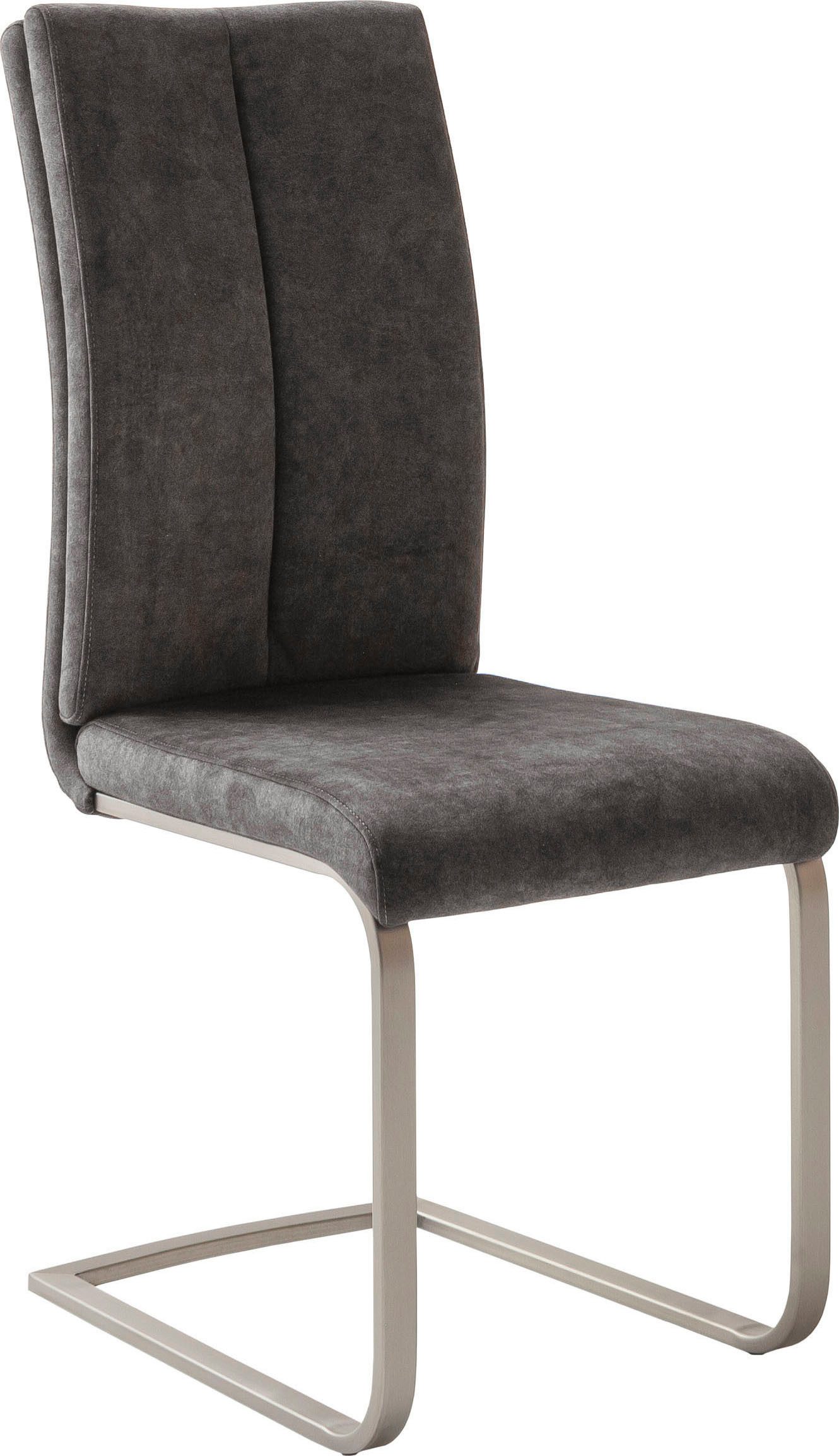 MCA furniture Freischwinger Hudson Schwingstuhl 4er Set (Set, 4 St), Flachrohr,Vintage-Veloursoptik,mit Griff,belastbar 140 kg