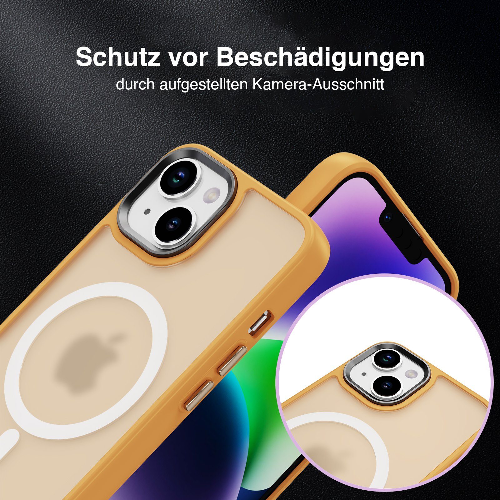 Tec-Expert Handyhülle Magnet Hülle für Apple iPhone 13 6.1 Zoll, 6.1, kompatibel zu Magsafe magnetisches Laden
