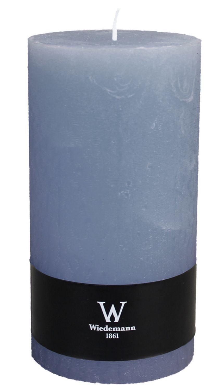 INNA-Glas Stumpenkerze AURORA, graublau, 19 cm, Ø10 cm, 155h - Made in Germany