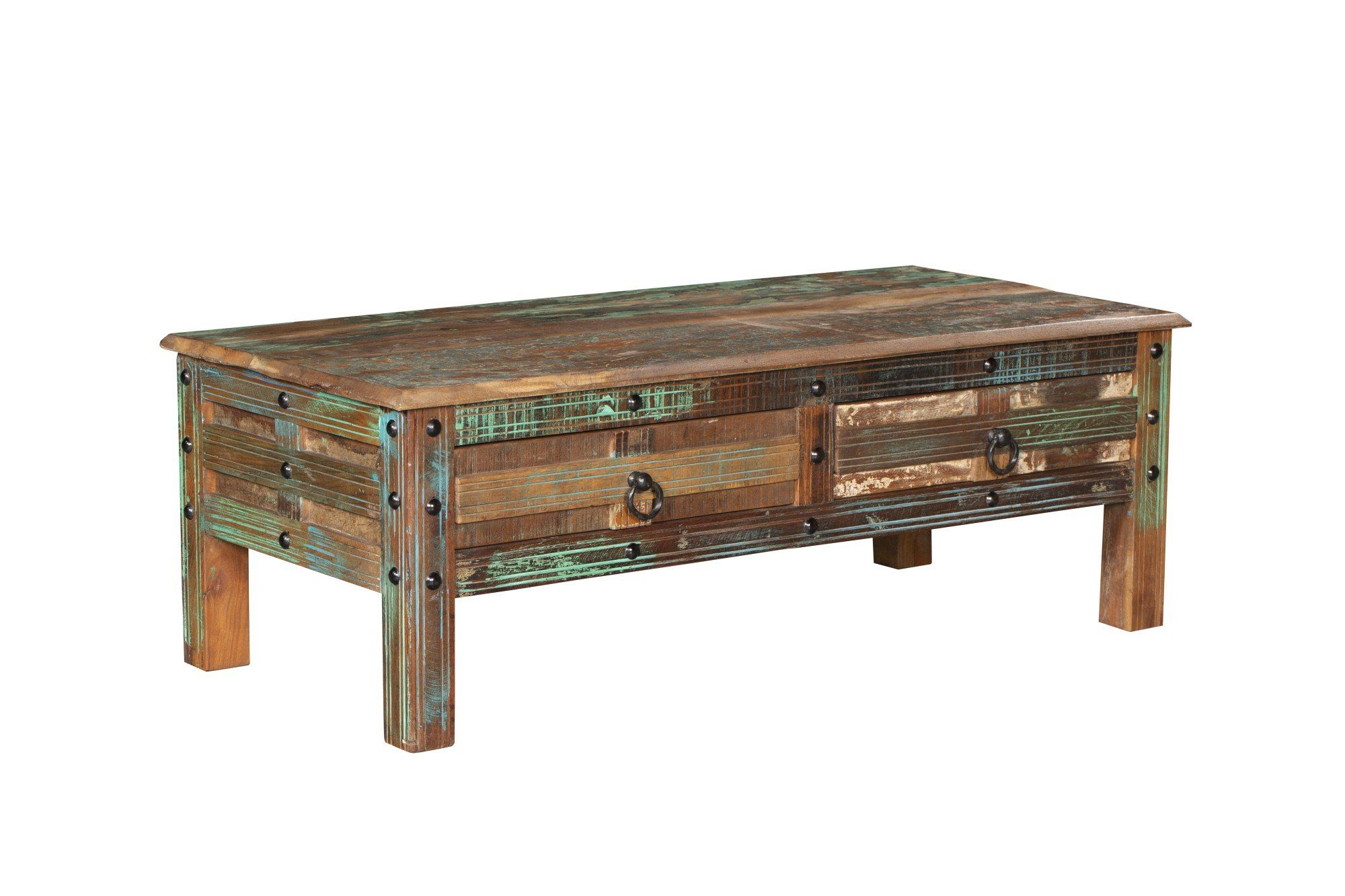 INTERIA Home & Living Wohnzimmertisch, Tisch KALANKA Holz Couchtisch Sofa Mango recycelt Wohnzimmer Altholz