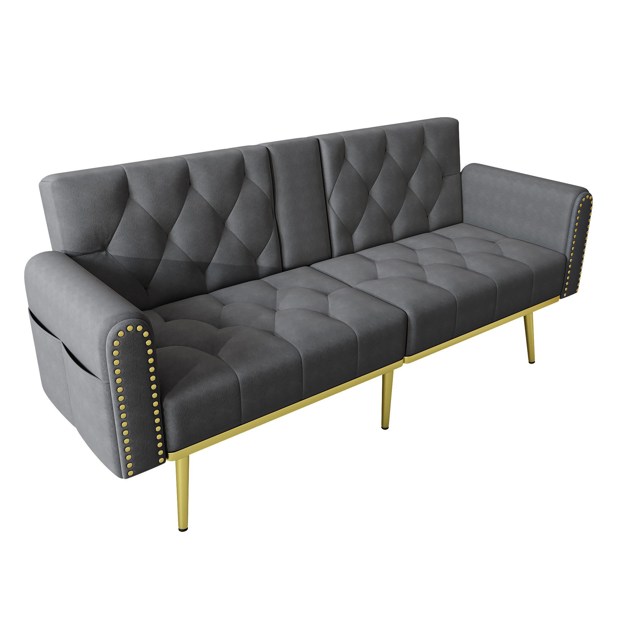 KLAM HOME Schlafsofa Schlafsofa Ausklappbar Mit Verstellbarer Rückenlehne, günstig online kaufen