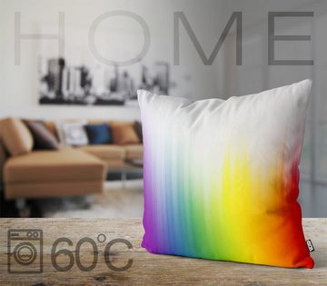 Kissenbezug, VOID (1 Stück), Regenbogen Farben Pride Wasserfarben Verlauf bunt Regenbogen Flagge