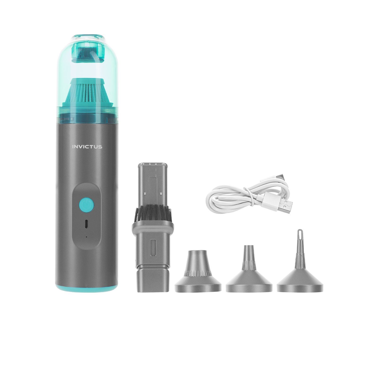 Genius Akku-Handstaubsauger Genius Invictus ONE Home Mini Akku-Handstaubsauger 8-TLG. 2in1, 80,00 W, beutellos, 2in1 Staubsauger und Luftpumpe