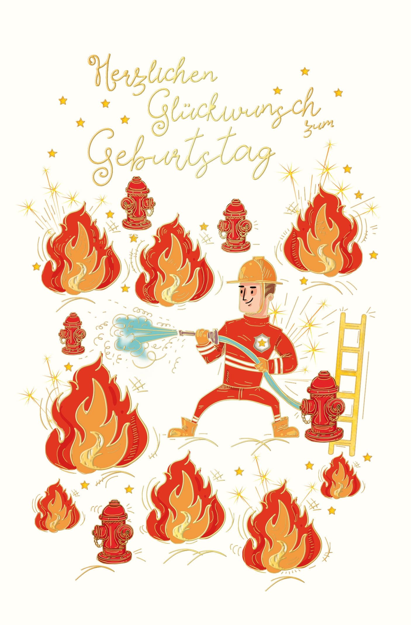 Grußkarten Geburtstag - Glückwunschkarte im Format 11,5 x 17 cm mit Umschlag