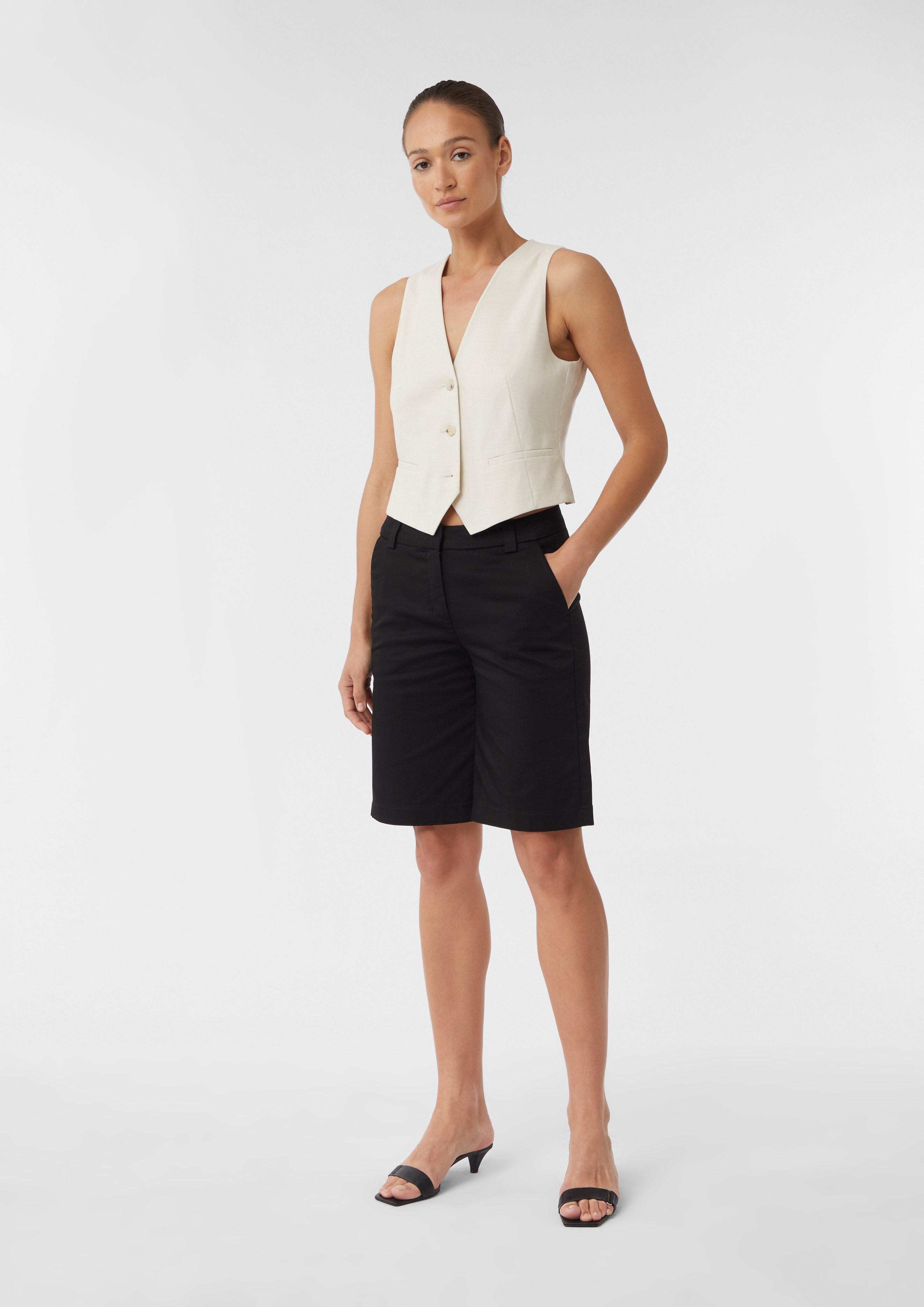 Comma Chinoshorts Bermuda-Shorts aus Baumwollmix günstig online kaufen