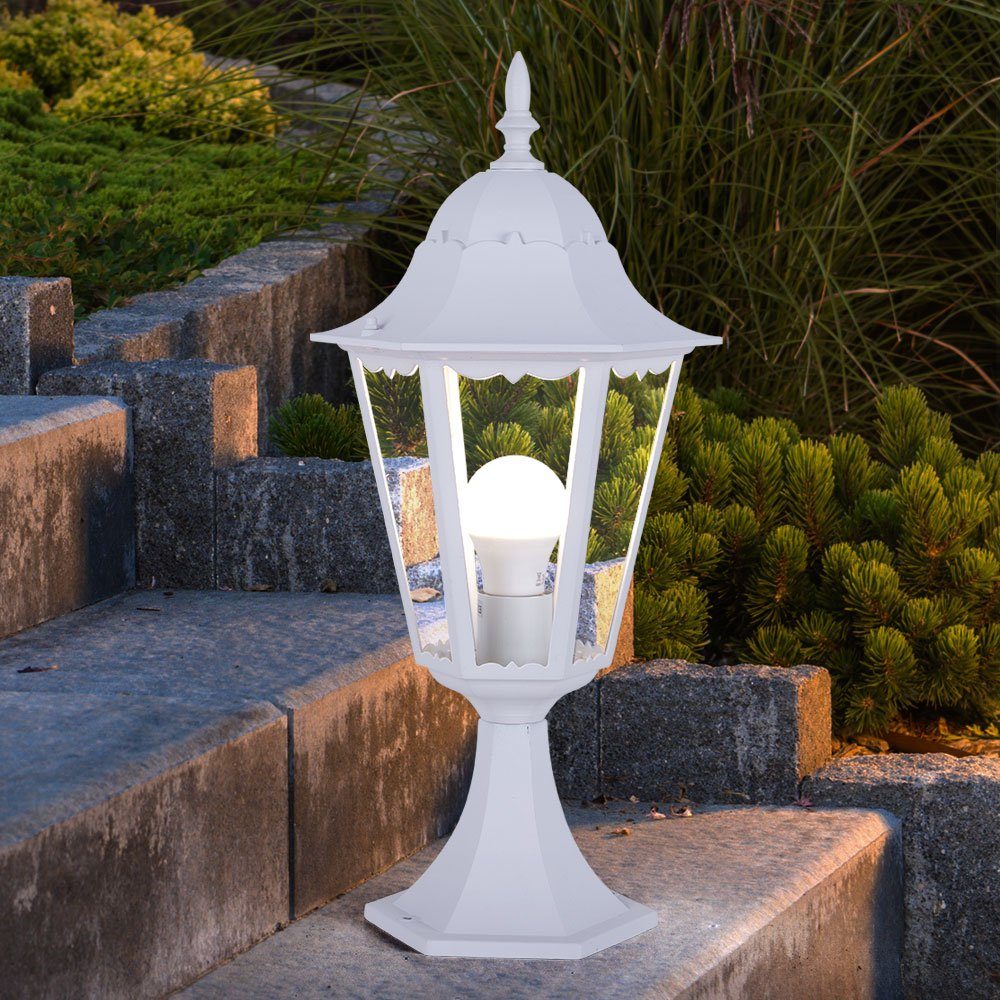 DIMMBAR Garten Außen-Stehlampe, Außen inklusive, Warmweiß, etc-shop Sockel Steh LED Leuchte Lampe Leuchtmittel ALU Farbwechsel,