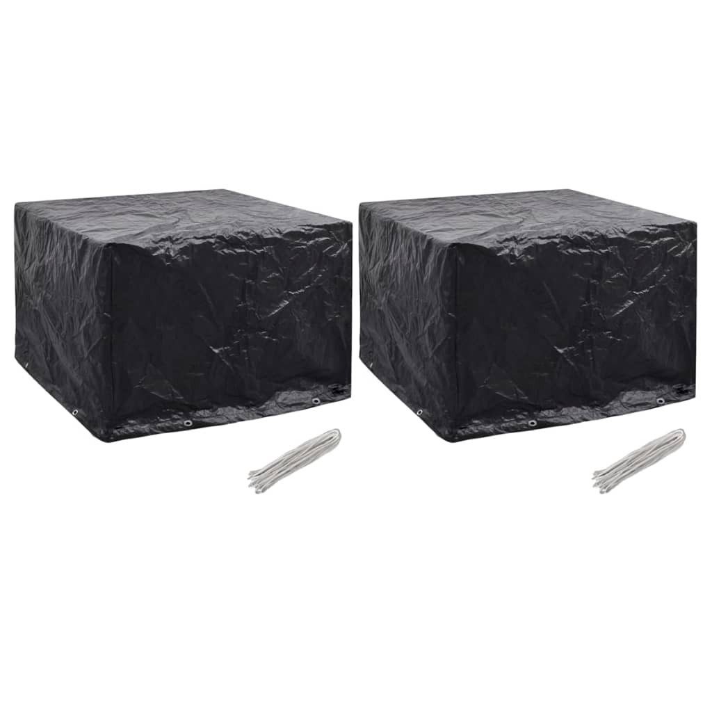 vidaXL Gartenmöbel-Schutzhülle 122 x 112 x 98 cm Gartenmöbel-Abdeckungen 2 Stk 8 Ösen 122x112x98 cm