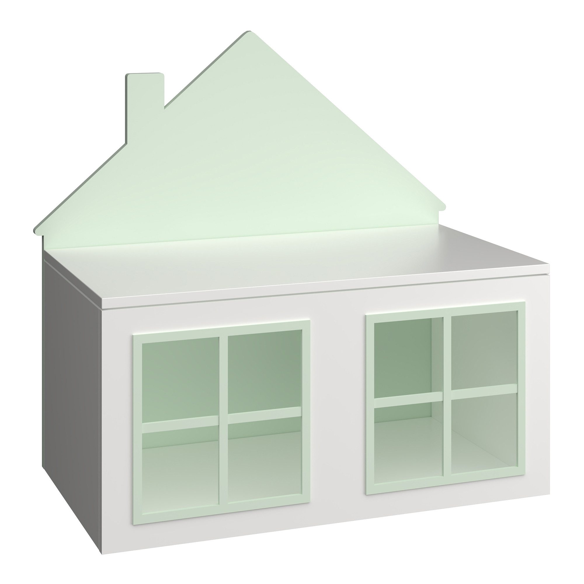 en.casa Spielzeugtruhe, »Vipsali« mit Deckel 56 x 60 x 33 cm Mintgrün / Wei günstig online kaufen