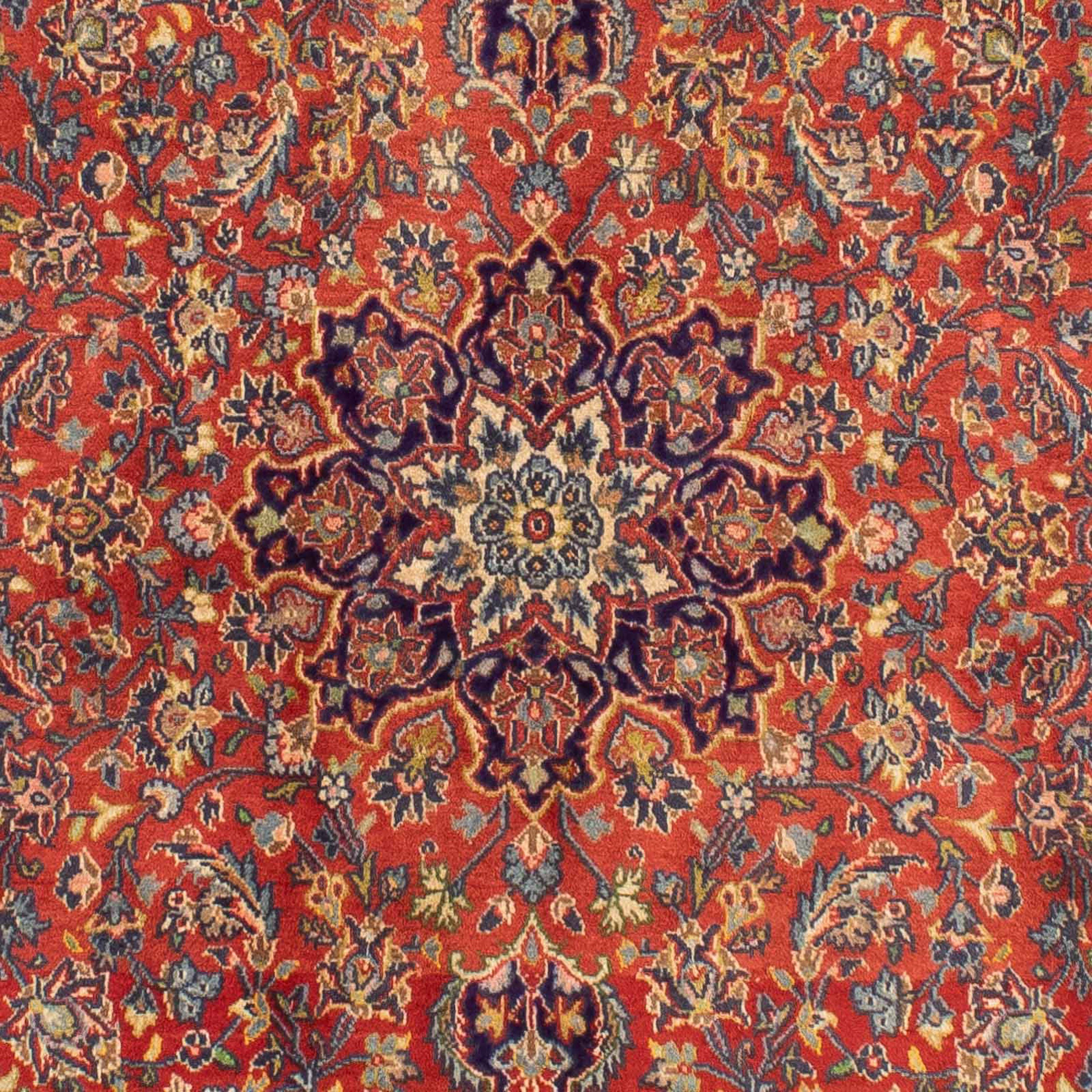 Orientteppich Perser - Keshan morgenland, - Höhe: Einzelstück mit rechteckig, 10 Handgeknüpft, Wohnzimmer, Zertifikat 222 - mm, 140 cm x rost