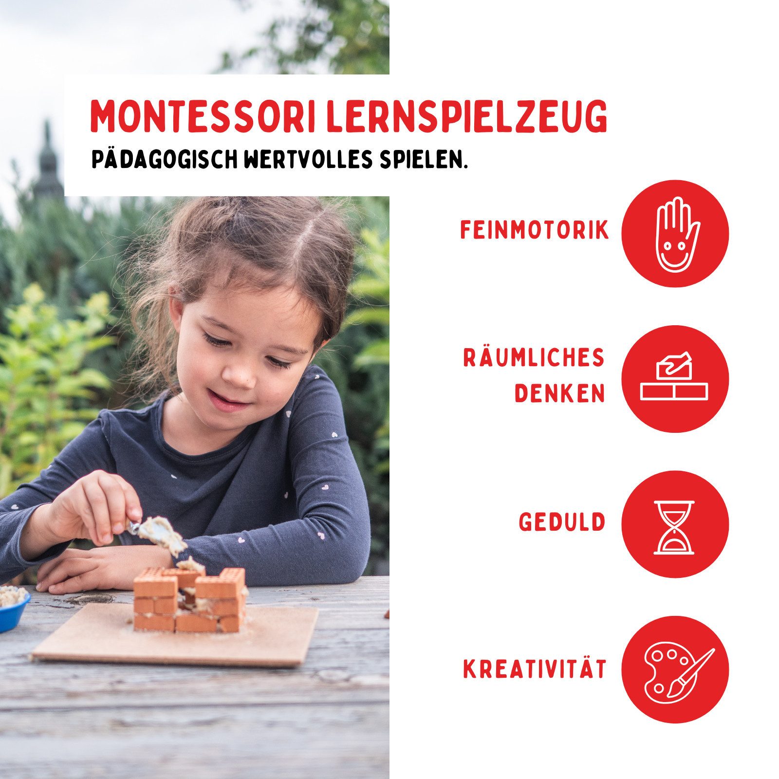 teifoc Kleines Einfamilienhaus Steinbaukasten, (Montessori Spielzeug, günstig online kaufen