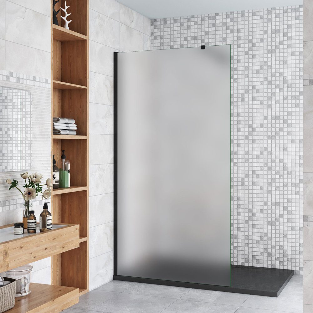 duschspa Duschwand Walk in Milchglas 10mm NANO ESG Duschwand Duschabtrennun günstig online kaufen