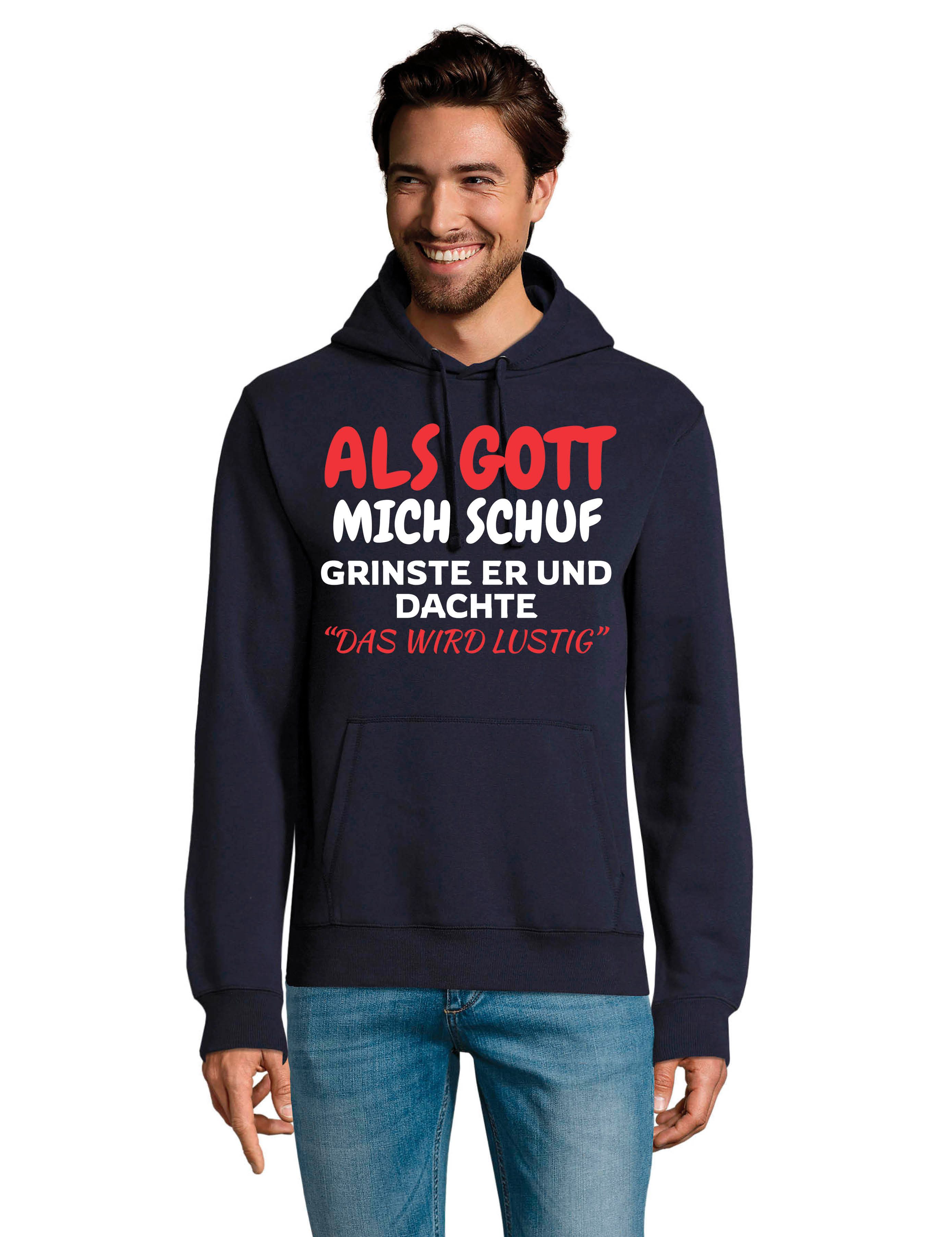 Youth Designz Kapuzenpullover Als Gott mich Schuf: Herren Hoodie Pullover m günstig online kaufen