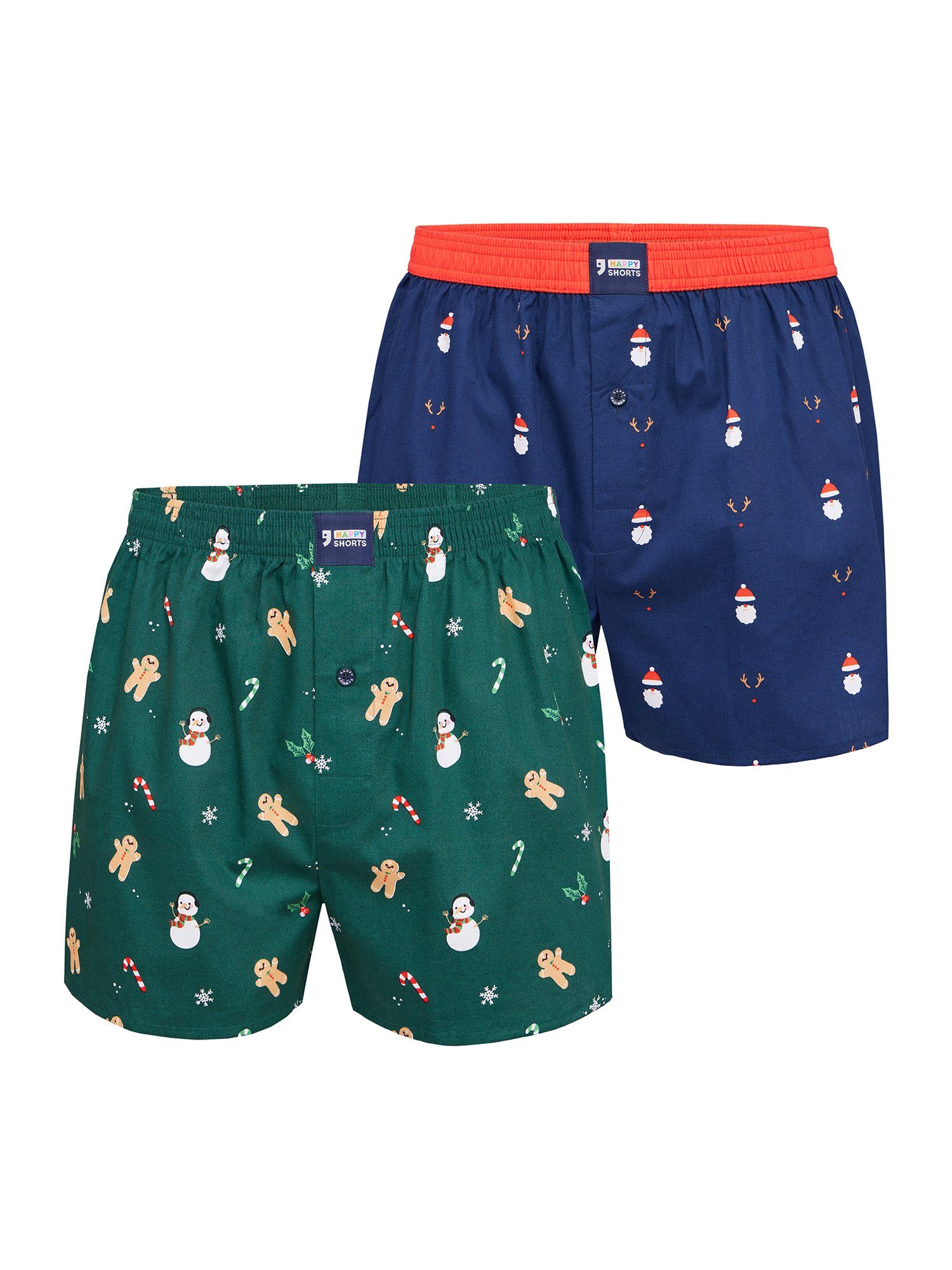 HAPPY SHORTS Boxer XMAS (2-St) unterhose unterwäsche boxershort günstig online kaufen