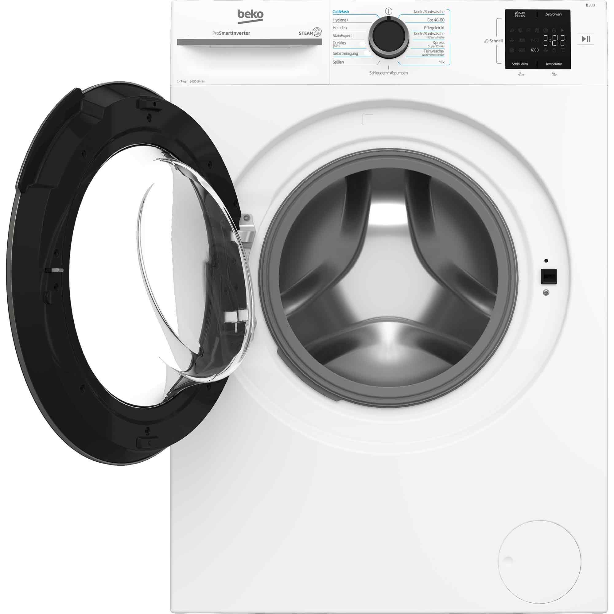 BEKO Waschmaschine BM3WFU4741W1, 7 kg, 1400 U/min, EnergySpin- bis zu 35% sparsamer – Bild 5 von 5