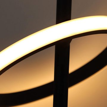 Nettlife LED Pendelleuchte Esstisch Höhenverstellbar 150CM Schwarz Hängelampe Modern, Dimmbar mit Fernbedienung, Drehbar 150°, LED fest integriert, Kaltweiß, Neutralweiß, Warmweiß, für Esszimmer Wohnzimmer