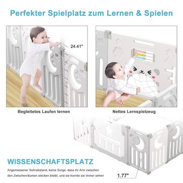 Dripex Laufgitter Baby Laufstall Faltbar Kunststoff Krabbelgitter Schutzgitter f. Kinder