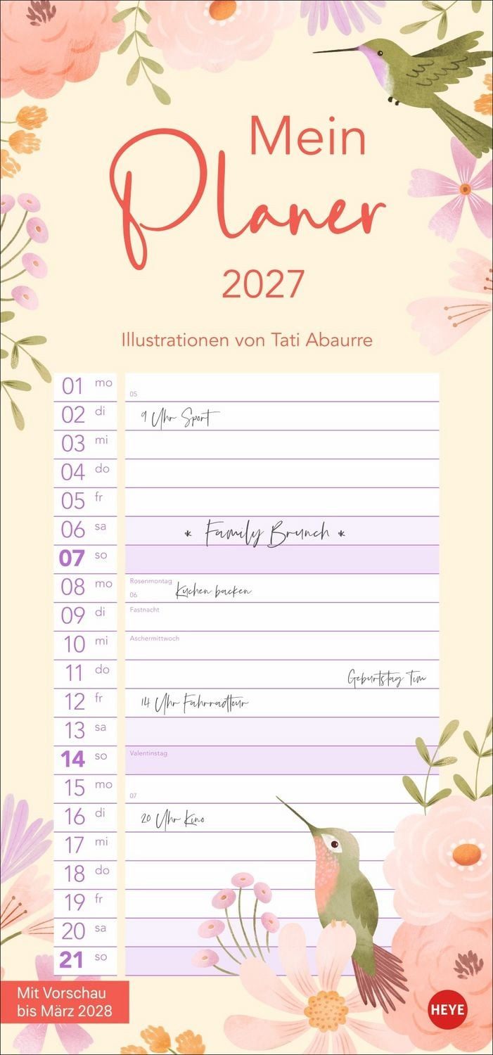 Wandkalender Mein Planer 2027