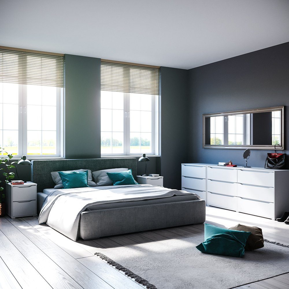 Vicco Kommode Ruben, Weiß, 40 x 54 cm