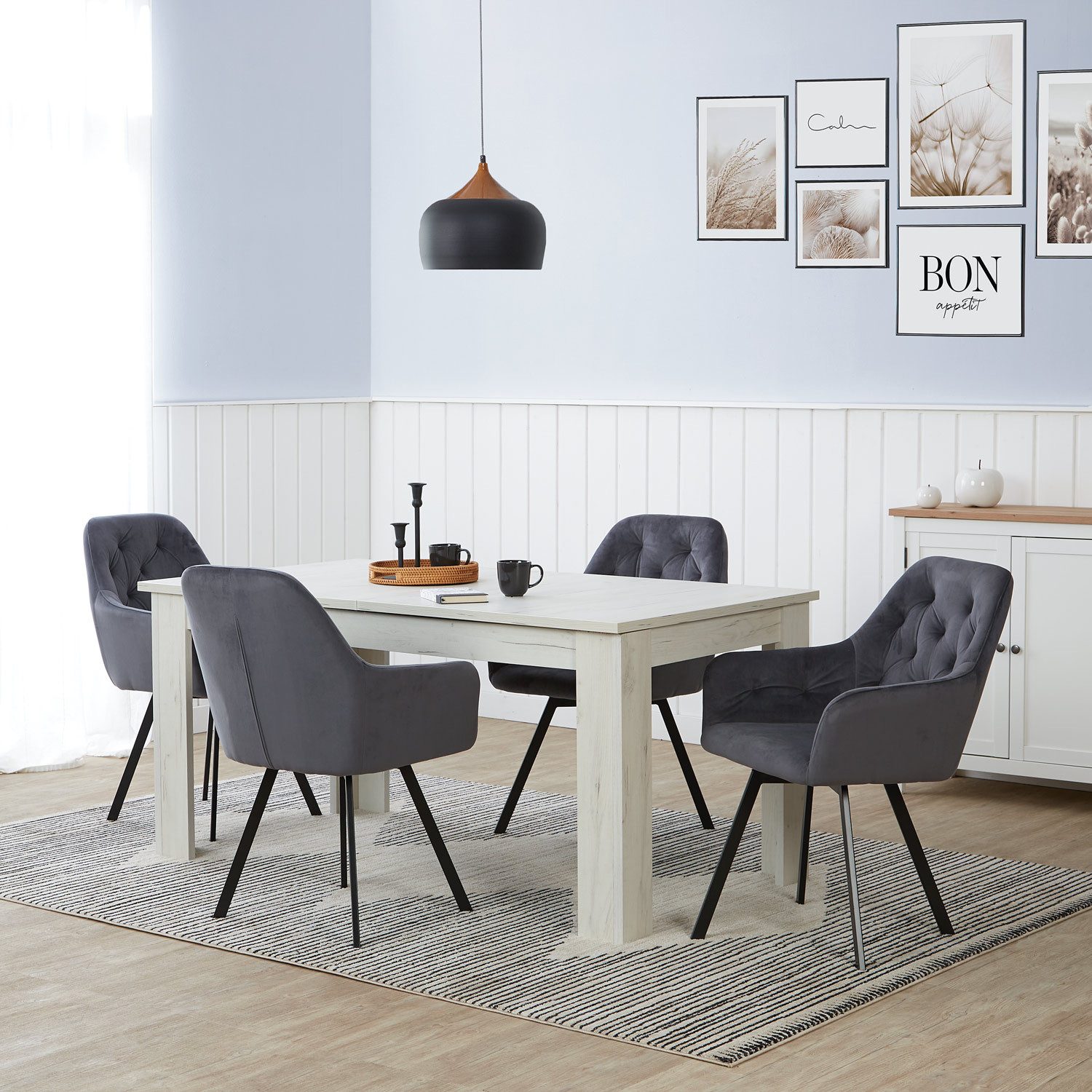 Homestyle4u Polsterstuhl Polstersessel Stühle Küche Esszimmerstuhl günstig online kaufen