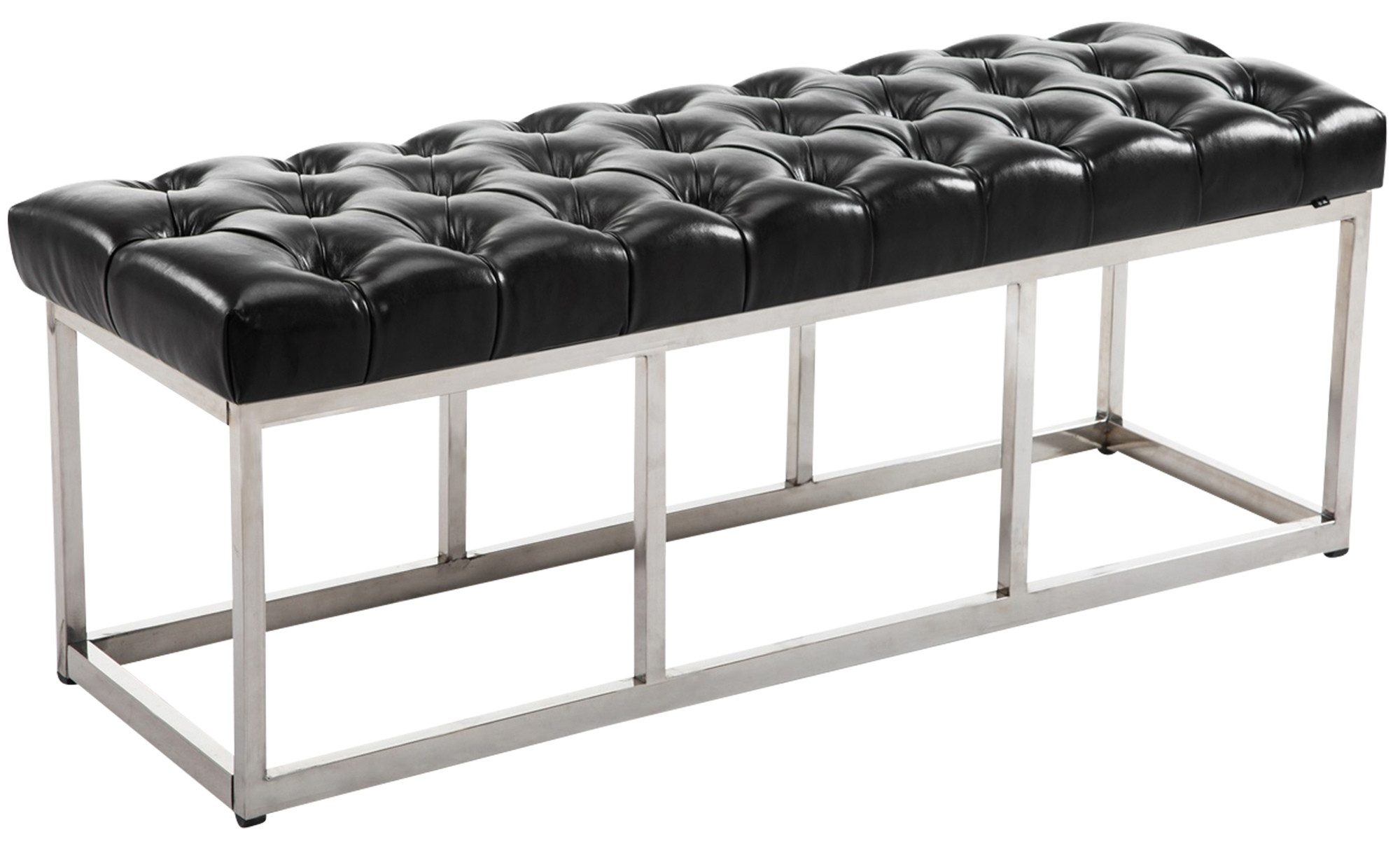 furnicato Sitzbank Amun Kunstleder 120x38x46 cm schwarz (1-St)