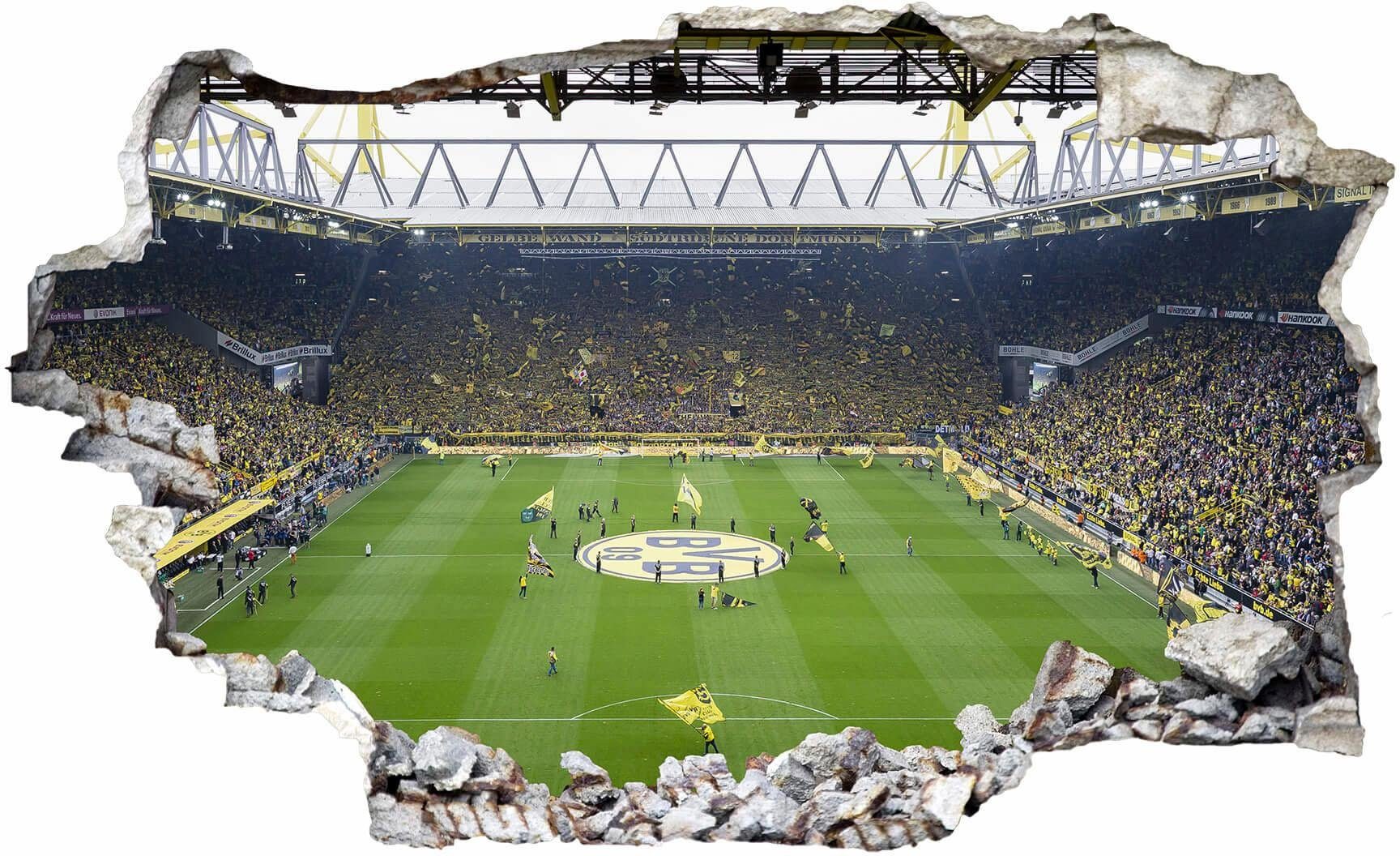 Wall-Art Wandtattoo BVB Fan Choreo Borussia Dortmund, selbstklebend, entfernbar