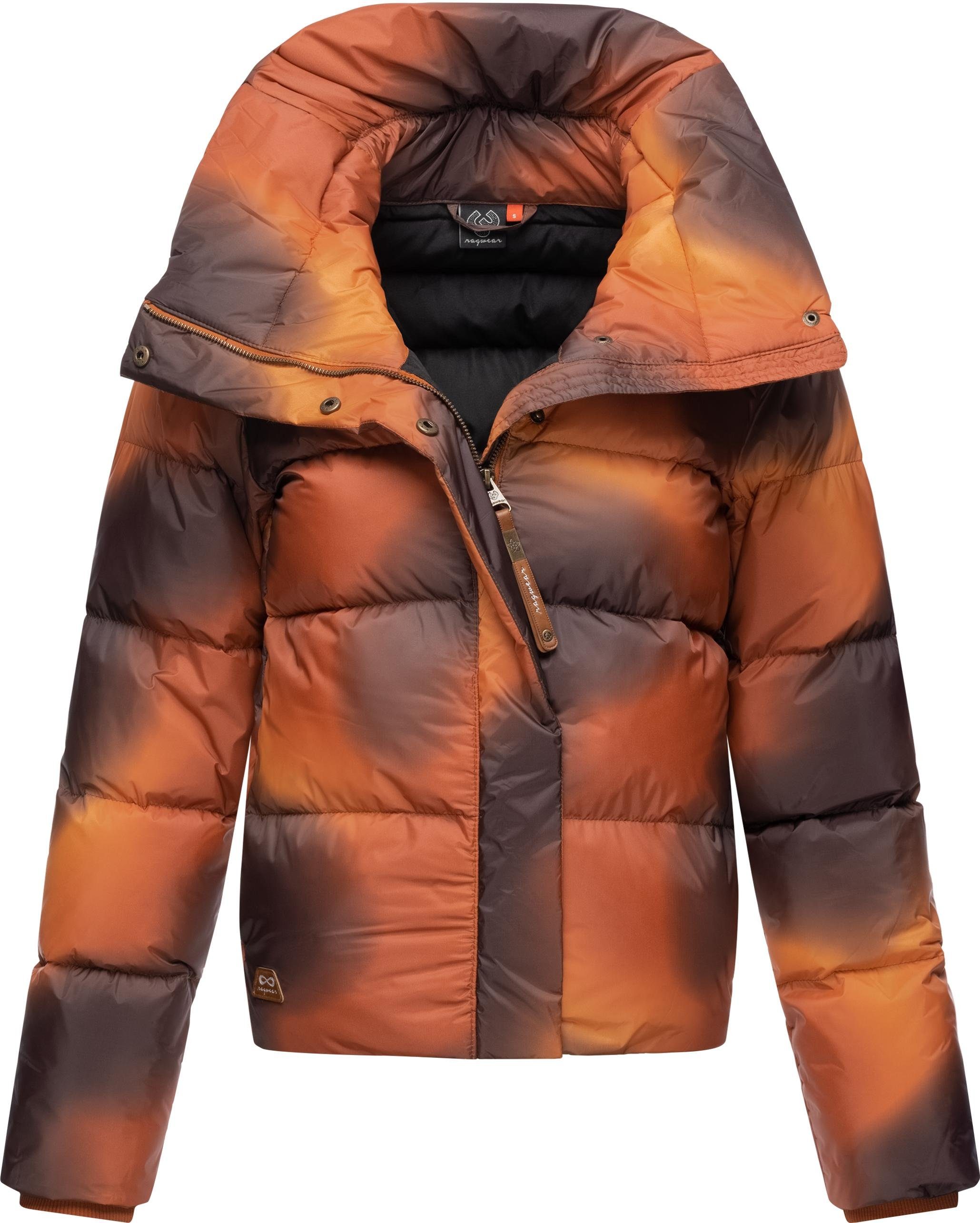 Ragwear Steppjacke Lunis Ombre stylische, cropped Winter Kurzjacke