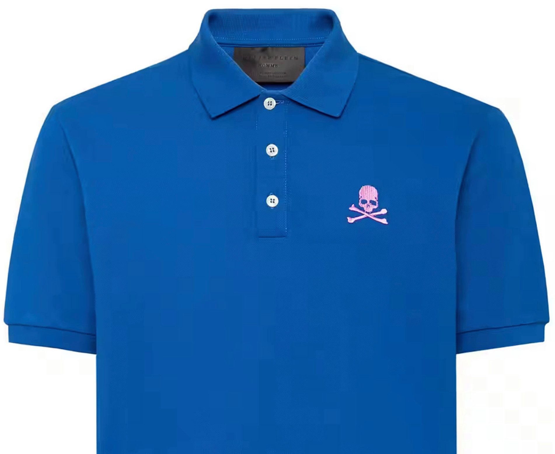 PHILIPP PLEIN Poloshirt Polo Hemd Totenkopf Slim Fit Gesticktes Logo,zwei S günstig online kaufen