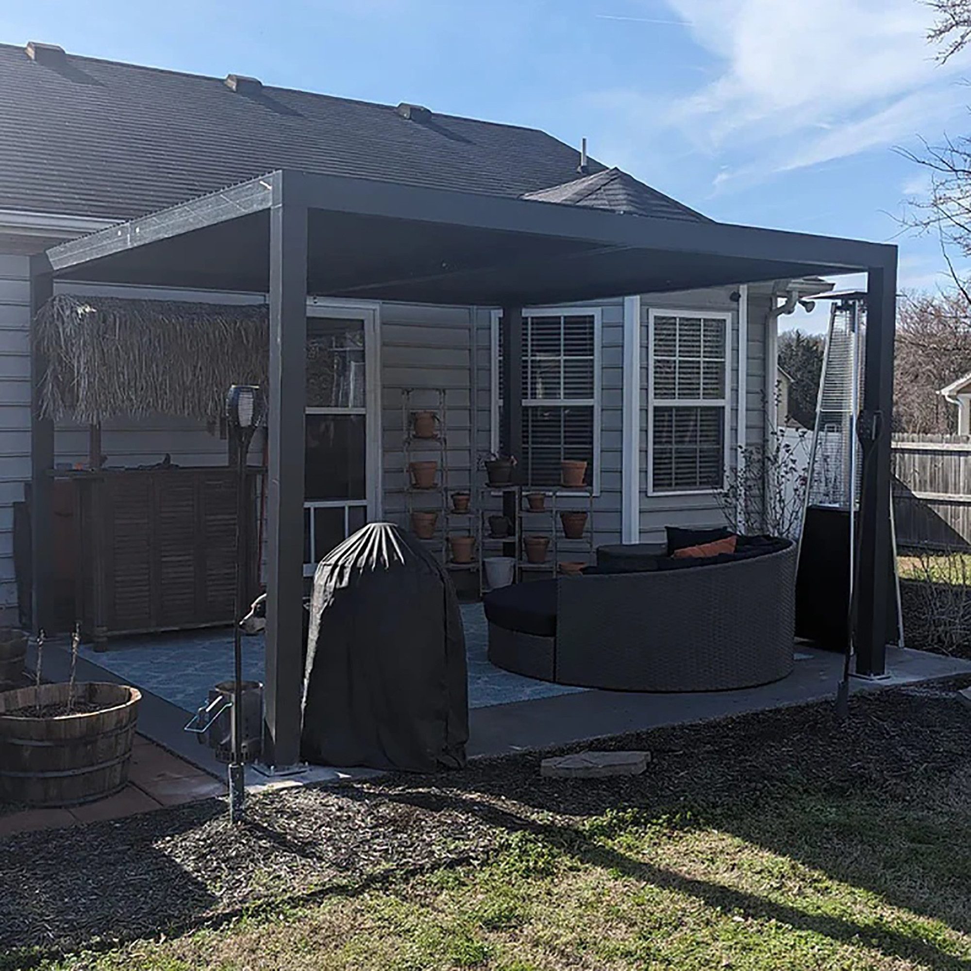 PURPLE LEAF Pergola Pavillon mit Lamellendach günstig online kaufen