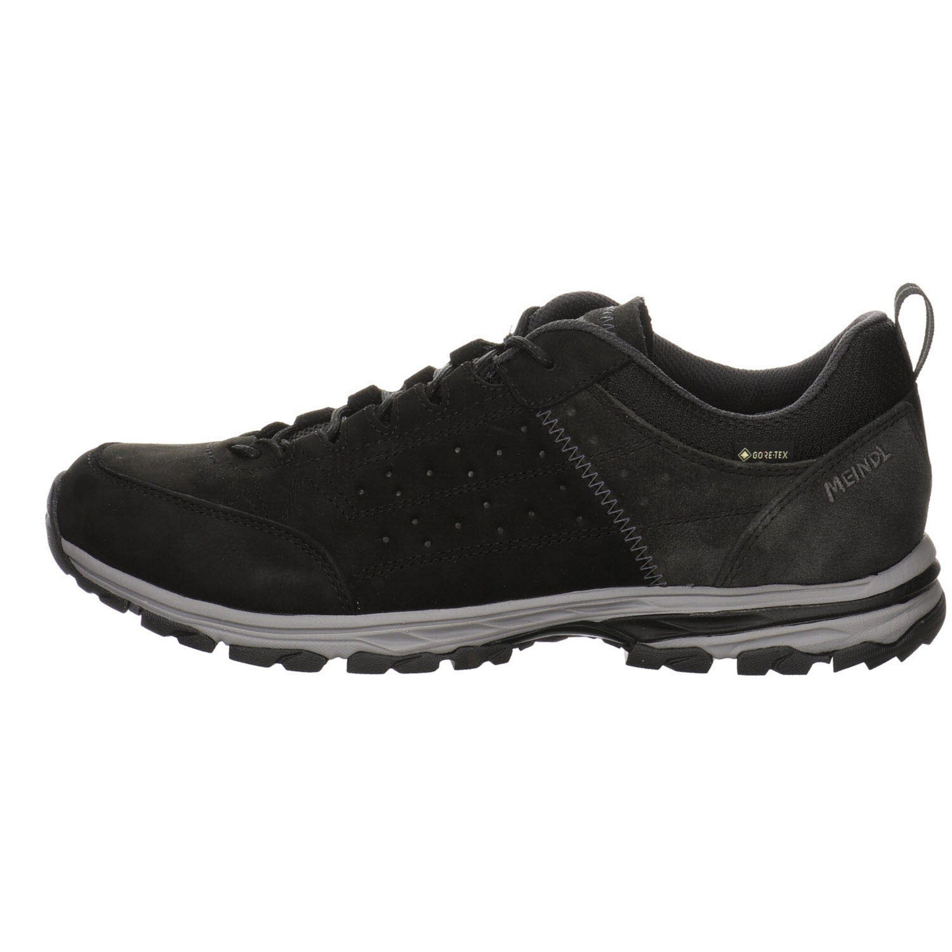 Meindl Leder-/Textilkombination Outdoor Outdoorschuh schwarz GTX Durban Outdoorschuh Herren dunkel Schuhe