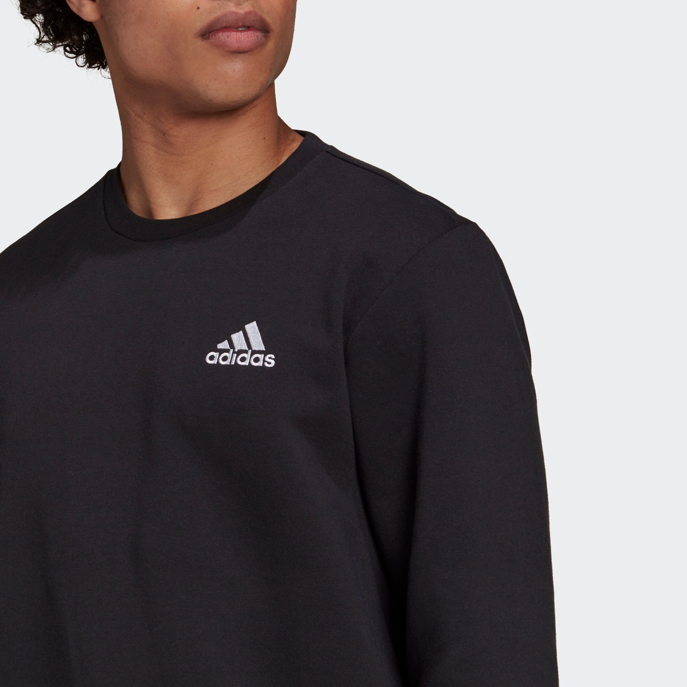 adidas Sportswear Sweatshirt ESSENTIALS Black / FLEECE White