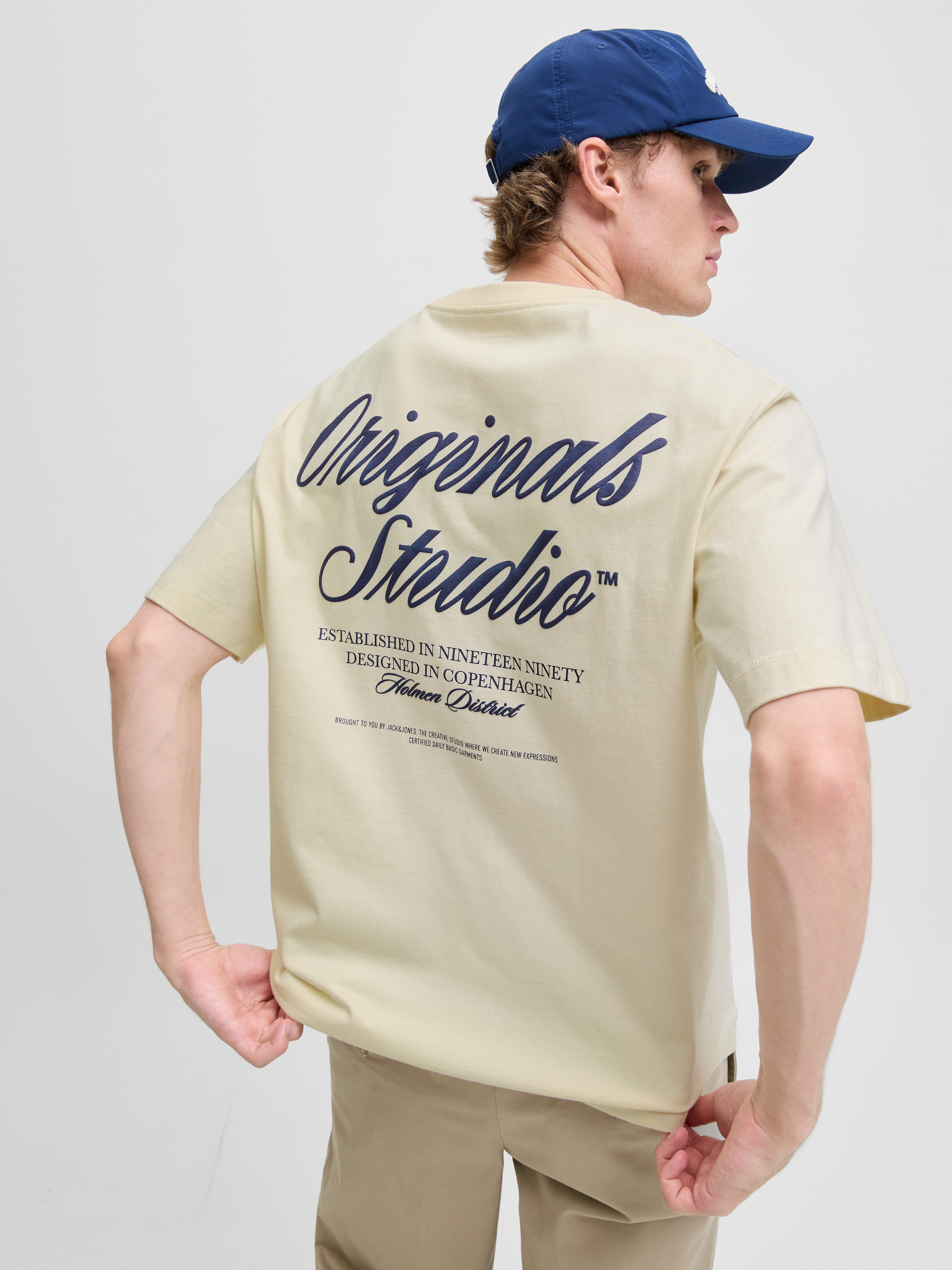 Jack & Jones Herren Rundhals T-Shirt JORNORREBRO TYPO TEE SS CREW NECK - Re günstig online kaufen