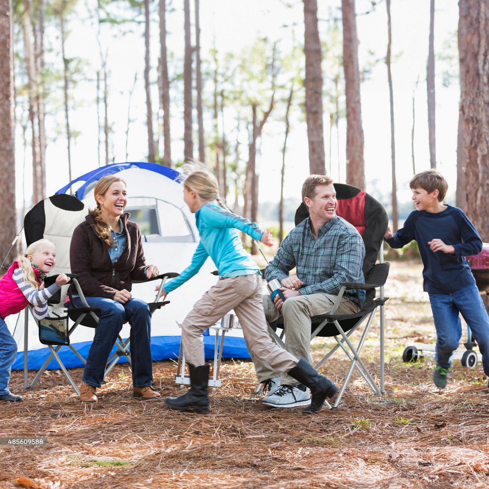 HOMECALL Campingstuhl Hochlehner 108cm mit Lendenwirbelstütze günstig online kaufen