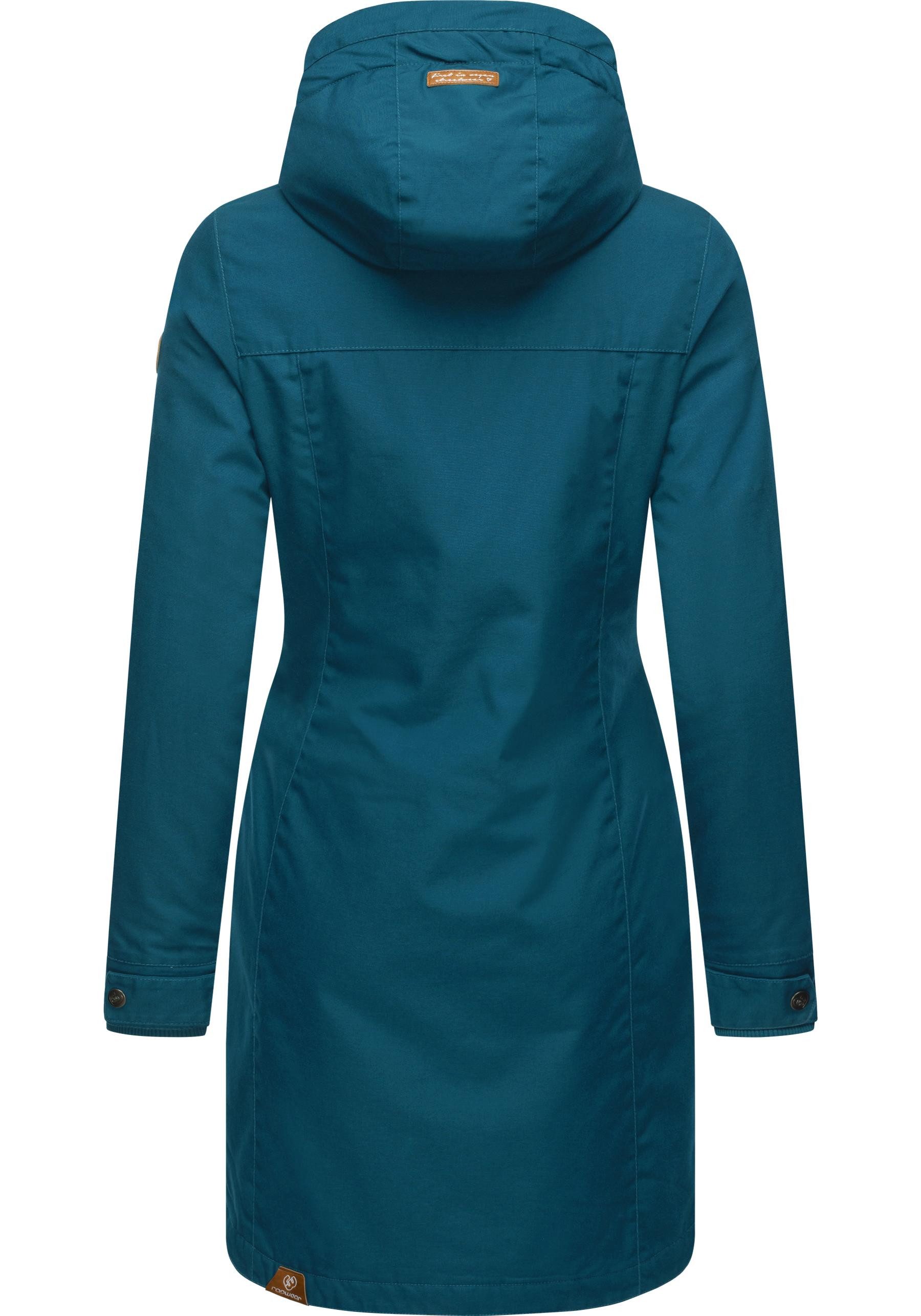 Ragwear Wintermantel Jannisa stylischer Damen Winterparka mit Kapuze