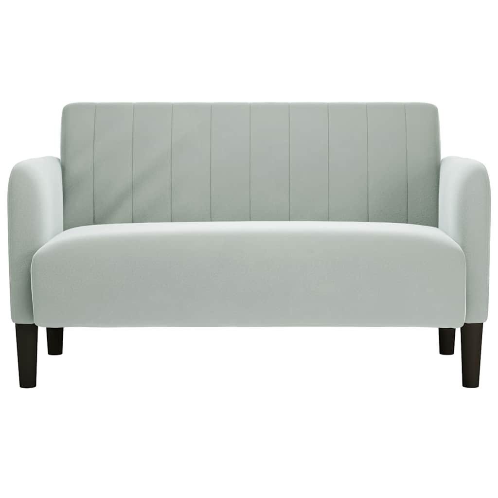 vidaXL Sofa Zweisitzer-Sofa Hellgrau 109 cm Samt günstig online kaufen