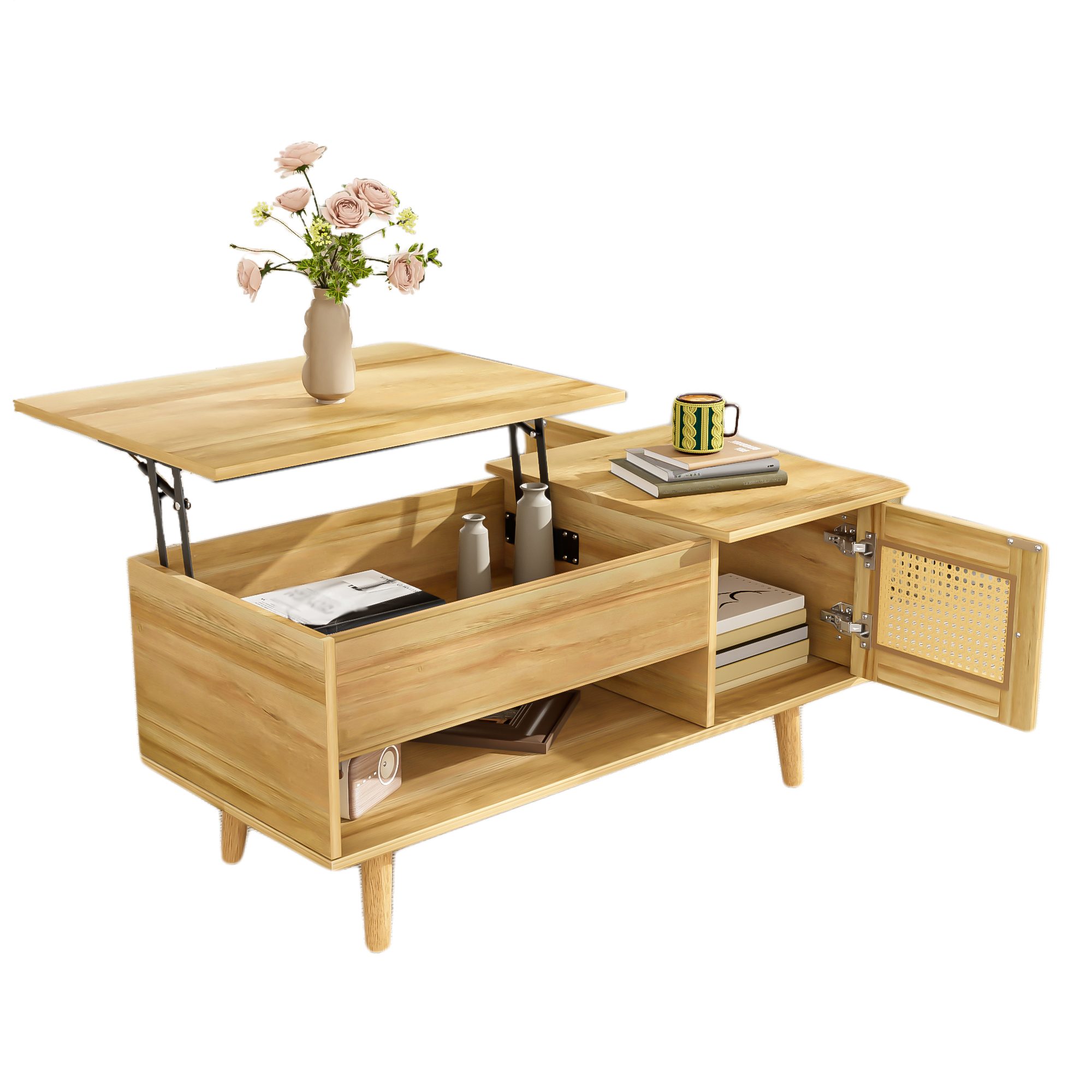 MODFU Couchtisch mit Hebefunktion (Satztisch, Wohnzimmertisch günstig online kaufen