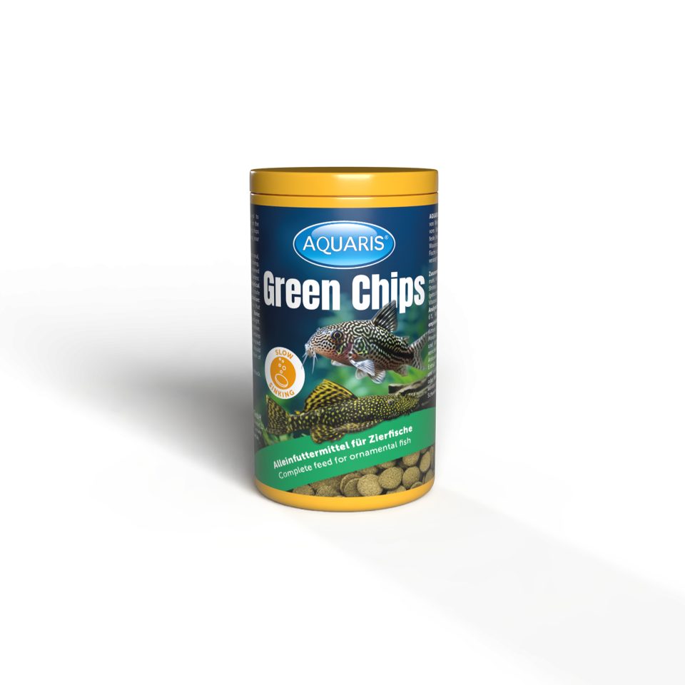 Bellfor Aquarium Fischfutter für Welse - AQUARIS Green Chips - 120g / 250ml, für: Fische