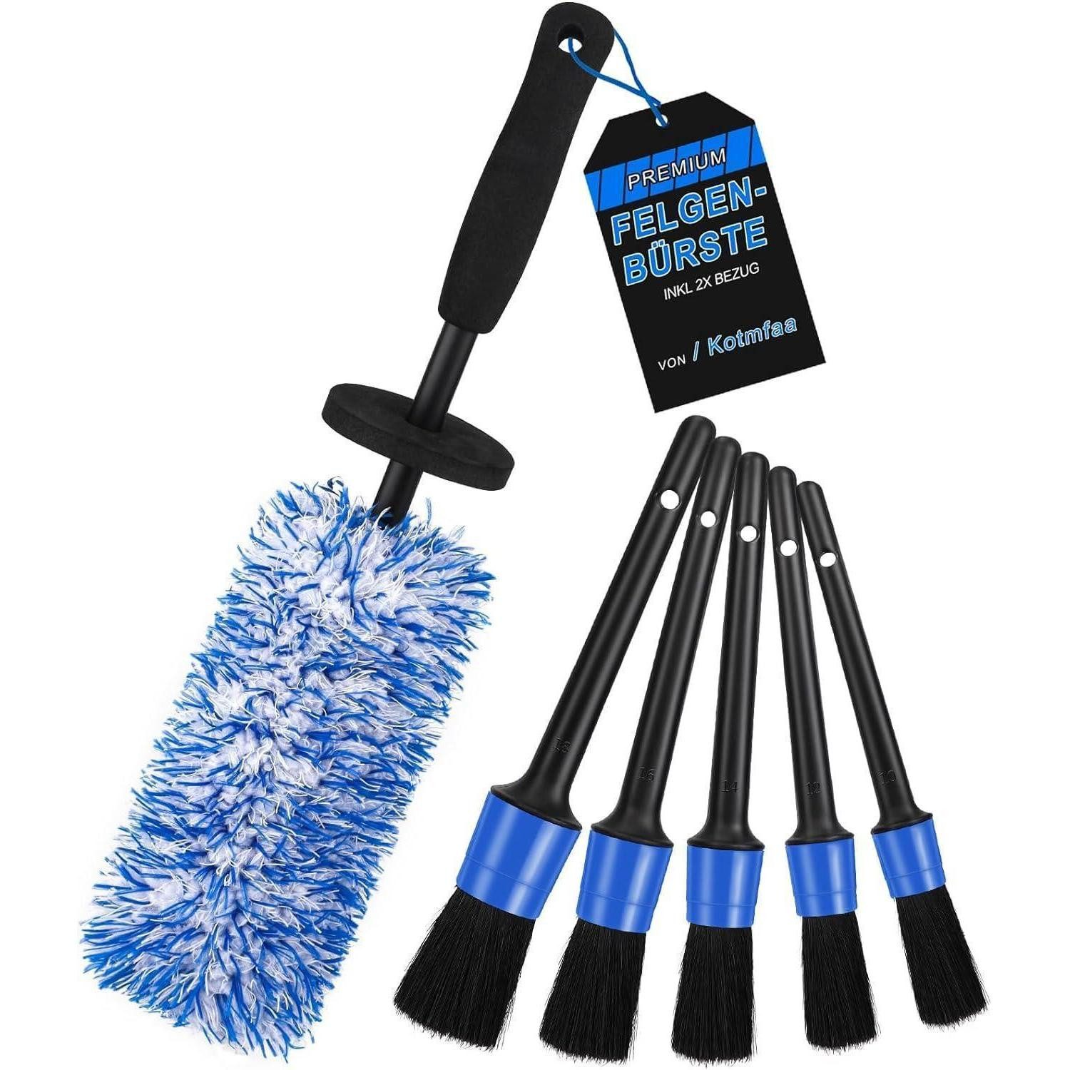 LuxusKollektion Felgenbürste Felgenbürste Mikrofaser extra dünn lang flach 40 cm kratzfrei