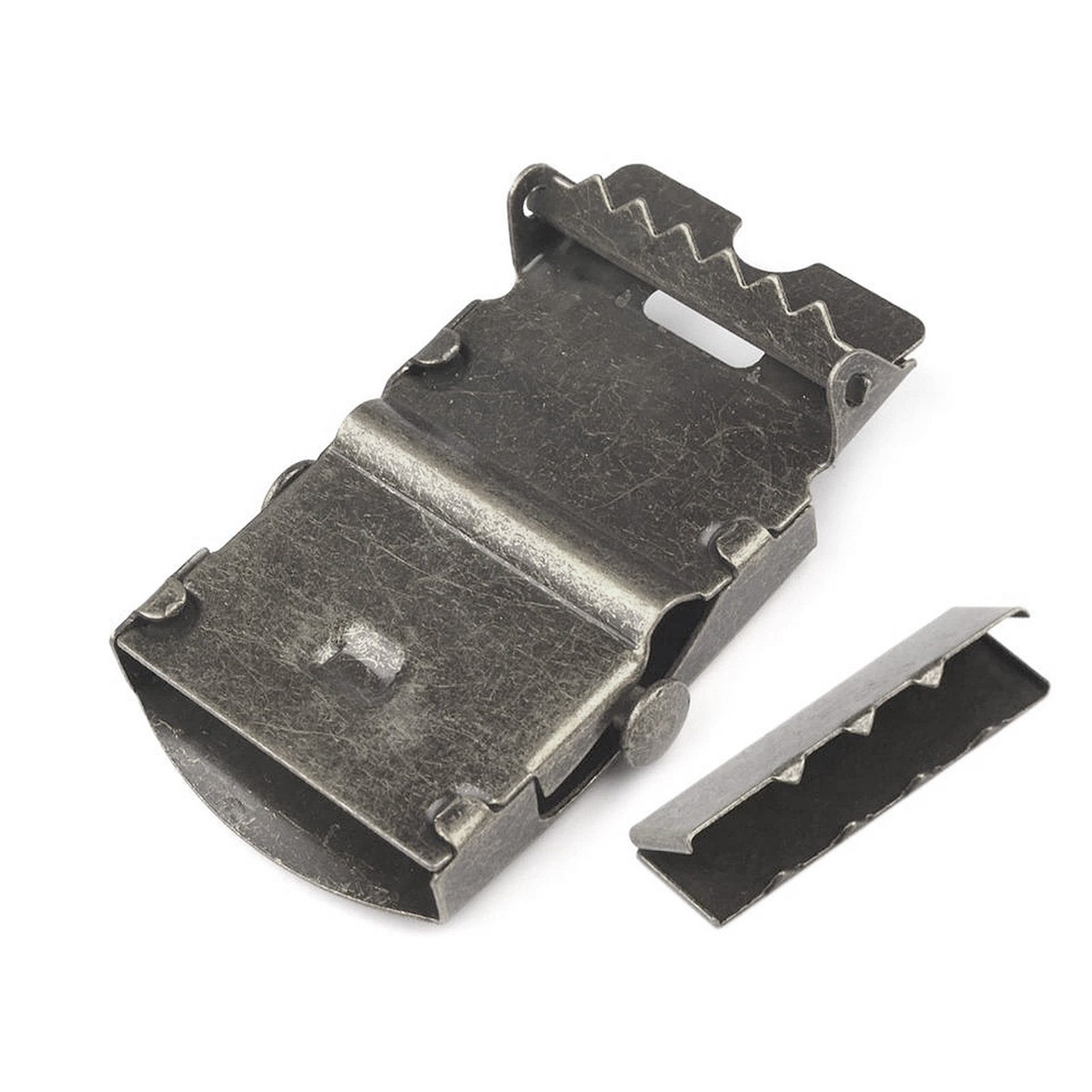 maDDma 1 Gürtelschnalle aus Metall mit Endstück Koppelschließe Gurtstecker (Einzeln, 1-tlg), 30mm
