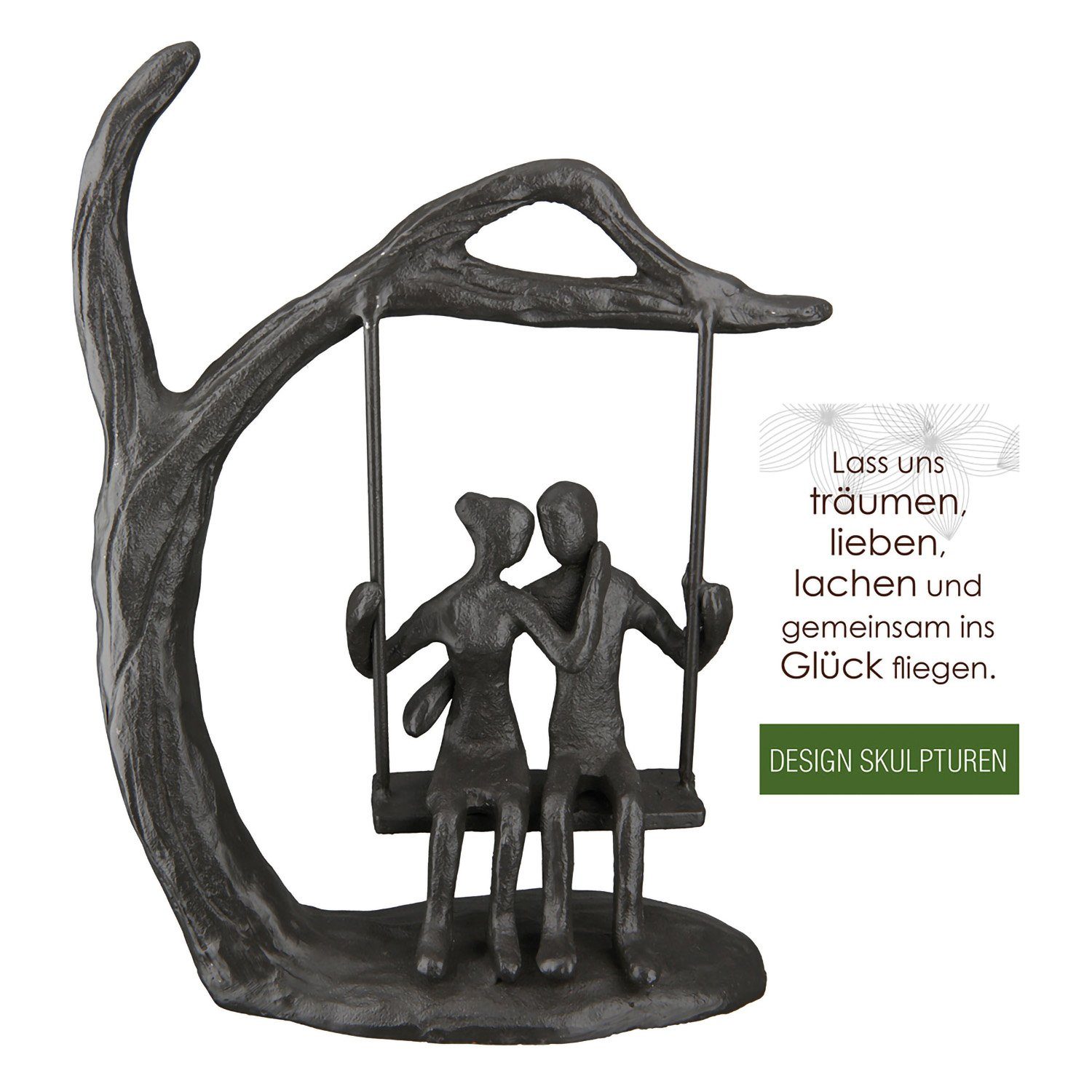 GILDE Dekofigur GILDE Skulptur Goals - braun - H. 16,5cm x B. 13cm x T. 5,5cm