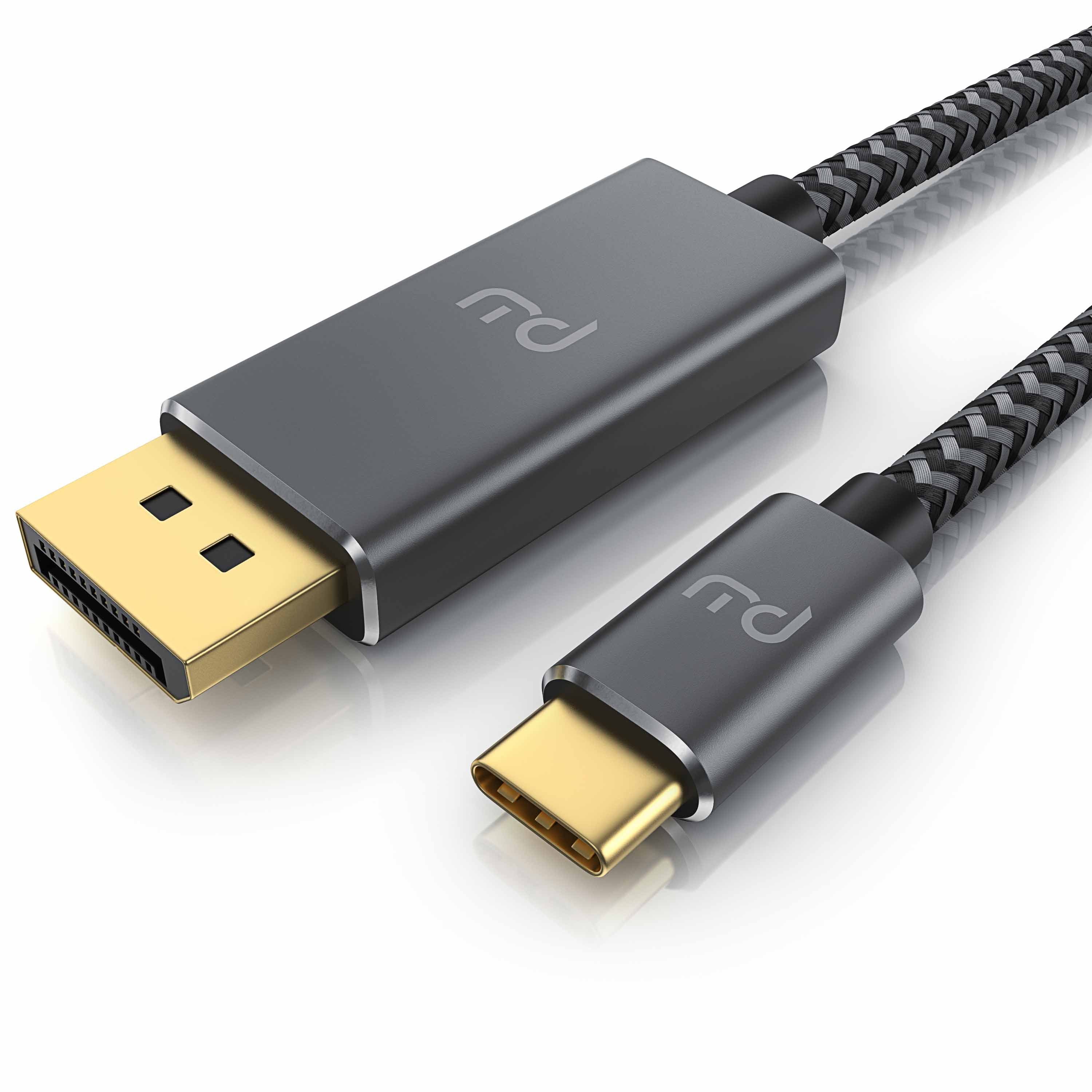 Primewire USB-C auf DisplayPort Kabel 1 m, 4K UHD 120 Hz Audio- & Video-Kabel, DisplayPort, USB-C (100 cm), USB Typ C zu DP Konverterkabel Adapterkabel 8K 7680 × 4320 @30 Hz - 1m