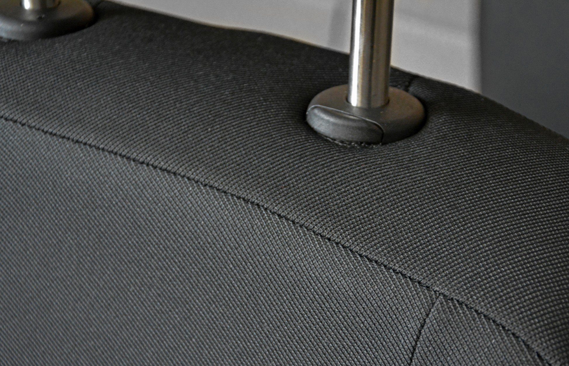 Passform Autositzbezüge Vordersitzen Elegance für Smart STOFF (Farbe  Elegance: Schwarz - Grau), Massgeschneiderte Sitzbezüge für SMART