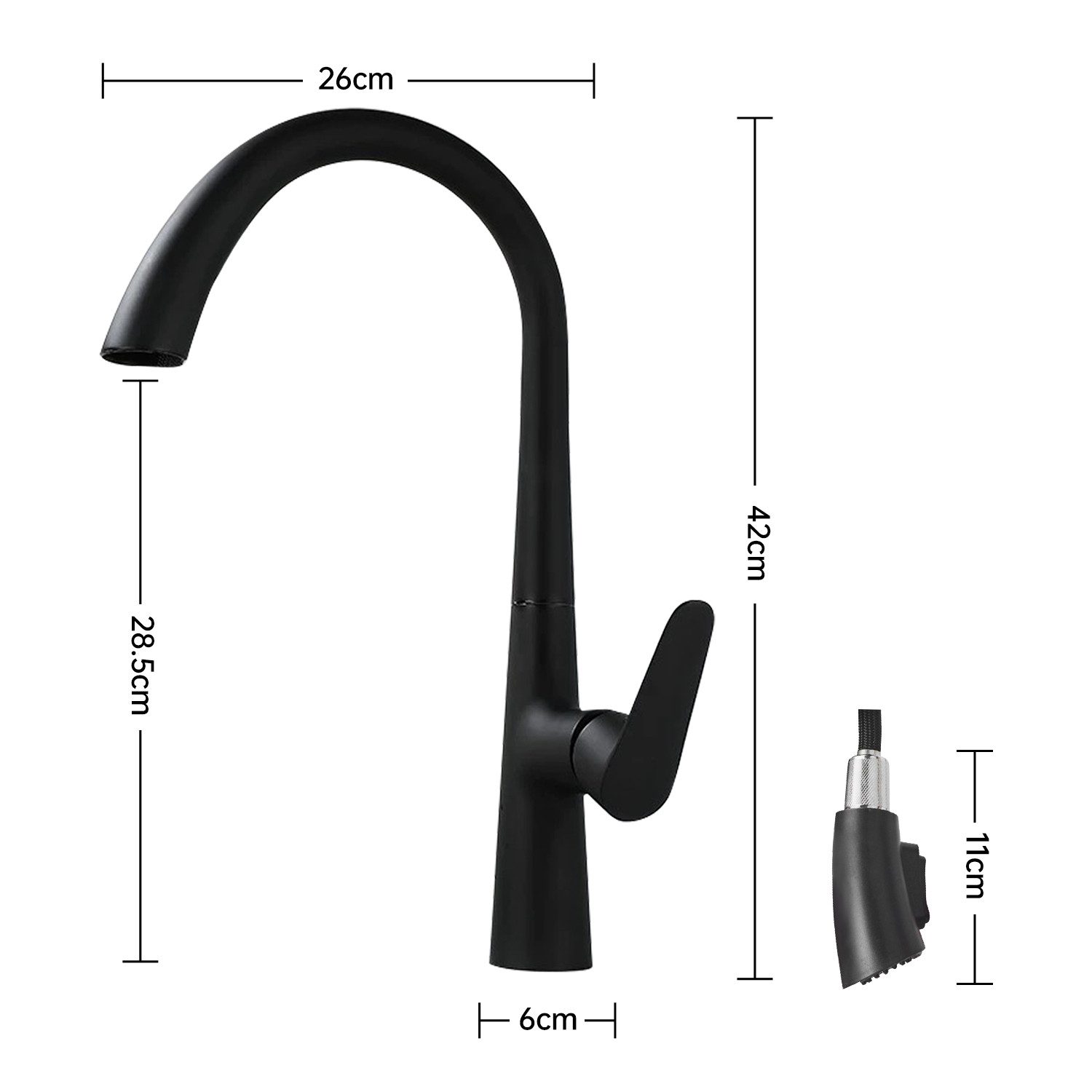 SEHAUSEU Küchenarmatur Wasserhahn Küche Bad Spültischarmatur Waschtischarma günstig online kaufen