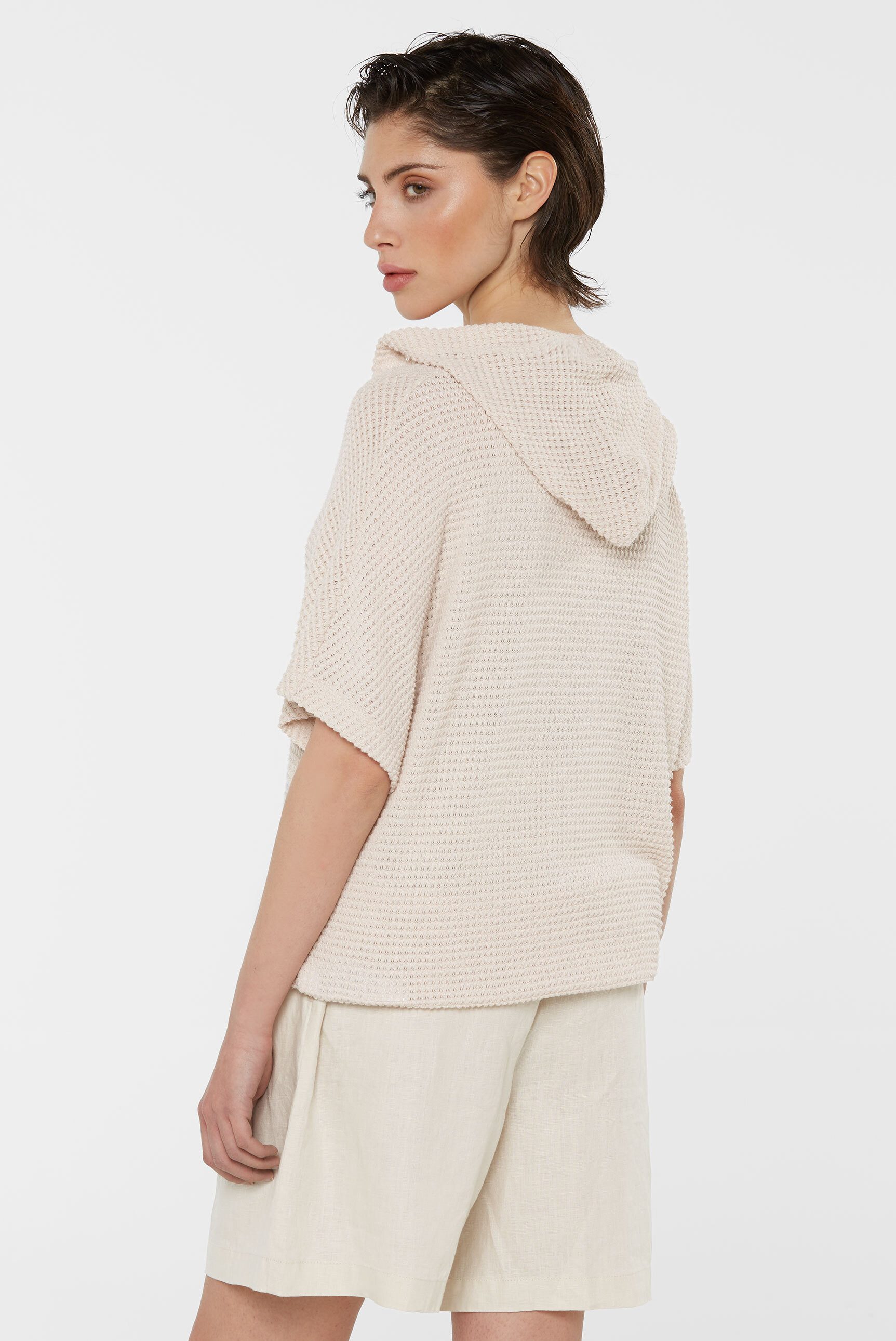 SENSES.THE LABEL Kapuzenpullover mit überschnittenen Schultern