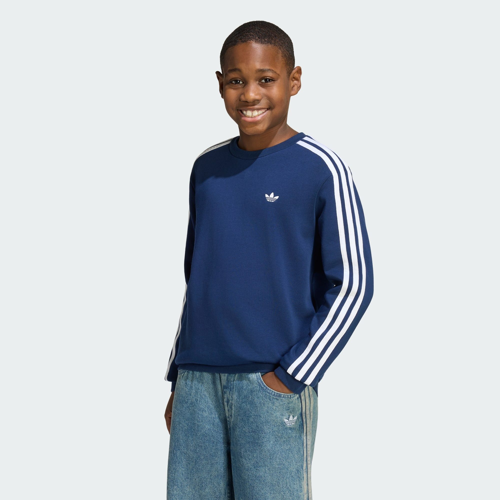 adidas Originals Sweatshirt LOCKERES 3-STREIFEN RUNDHALS-SWEATSHIRT (1-tlg)