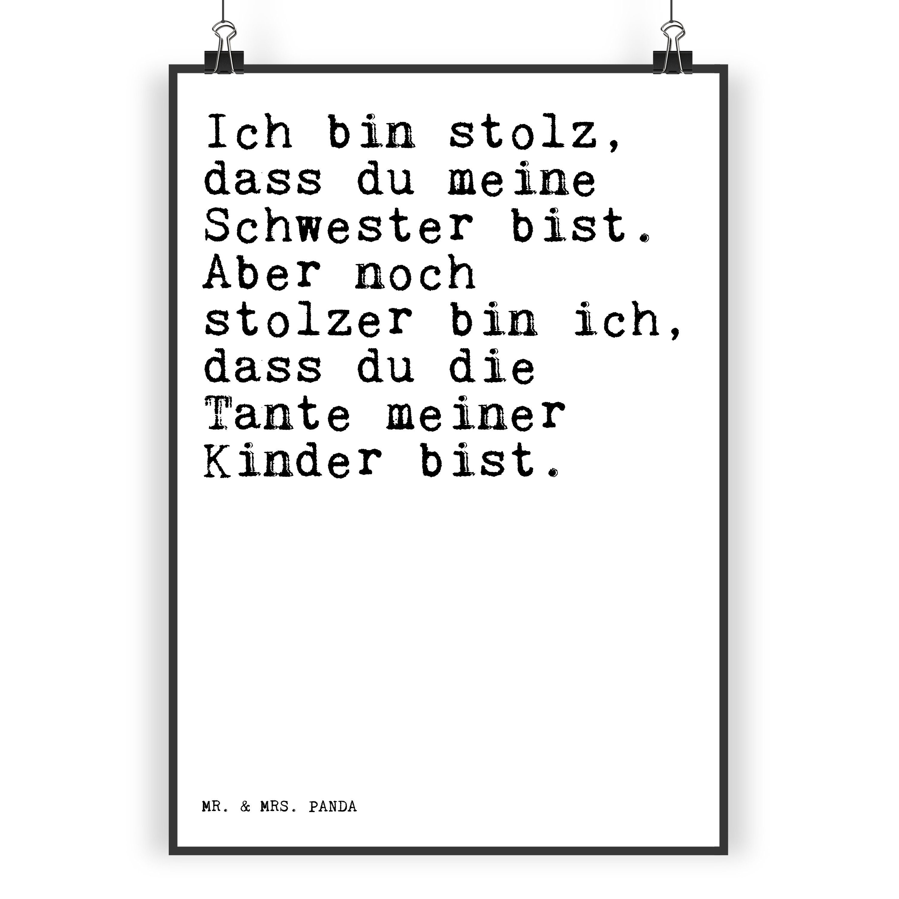 Mr. & Mrs. Panda Poster »Ich bin stolz, dass... Weiß Geschenk