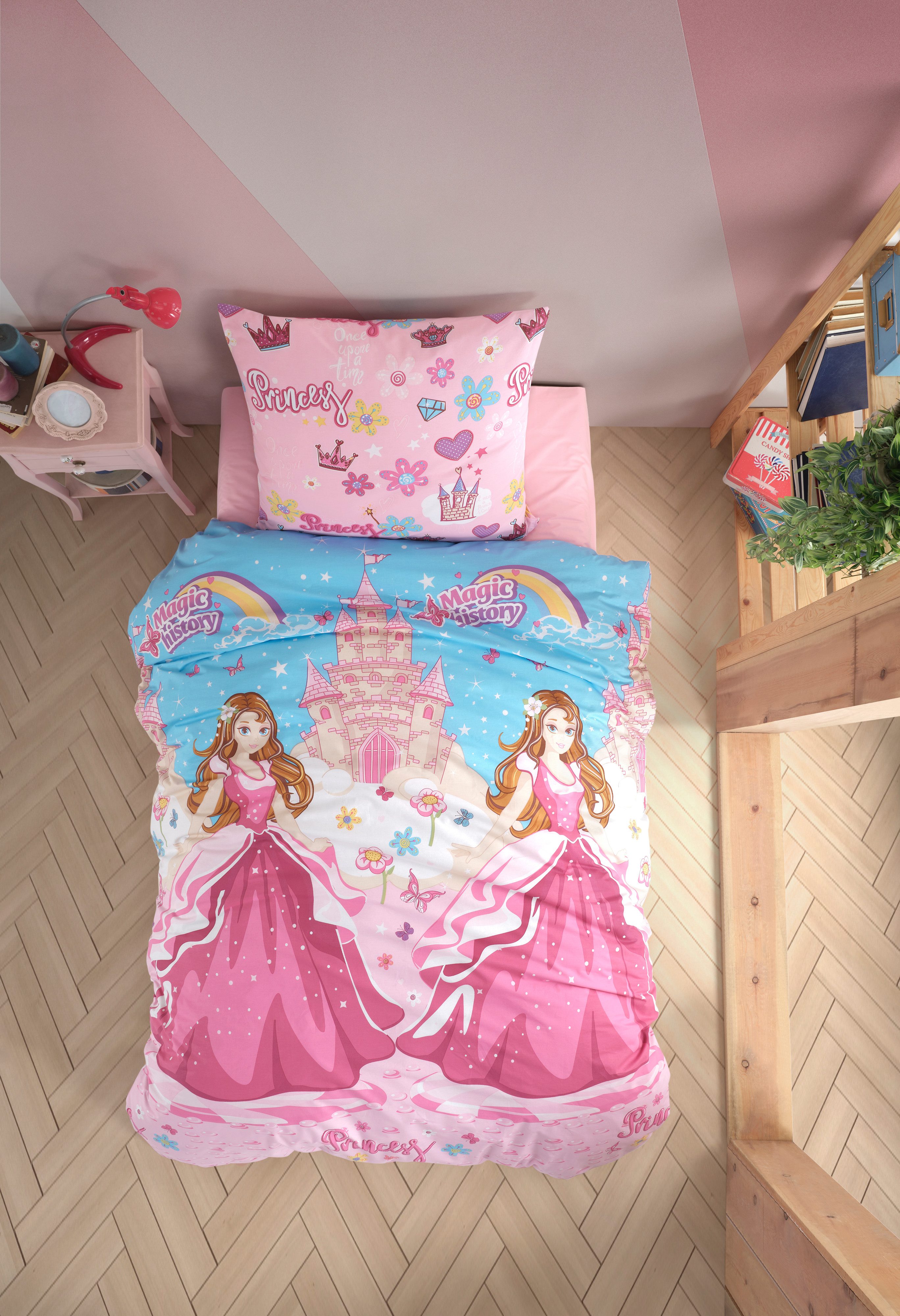 yadetextil Bettwäsche Kinder Bettwäsche 135x200 cm. 2 teilig set, Renforce, 2 teilig, Elinor