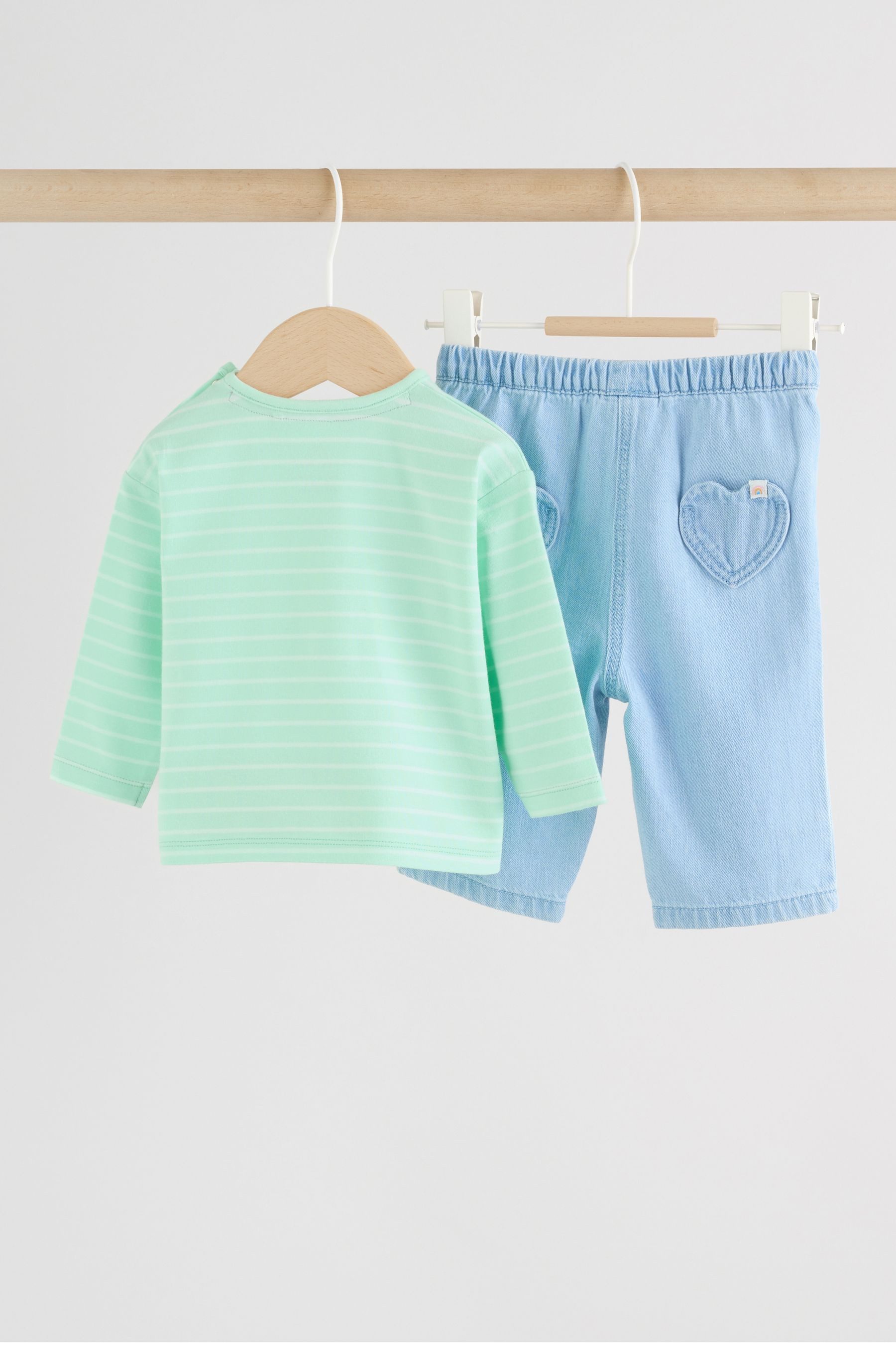 Next Langarmshirt & Leggings Baby Langarmoberteil und Hose, 2-teilige Set (2-tlg)