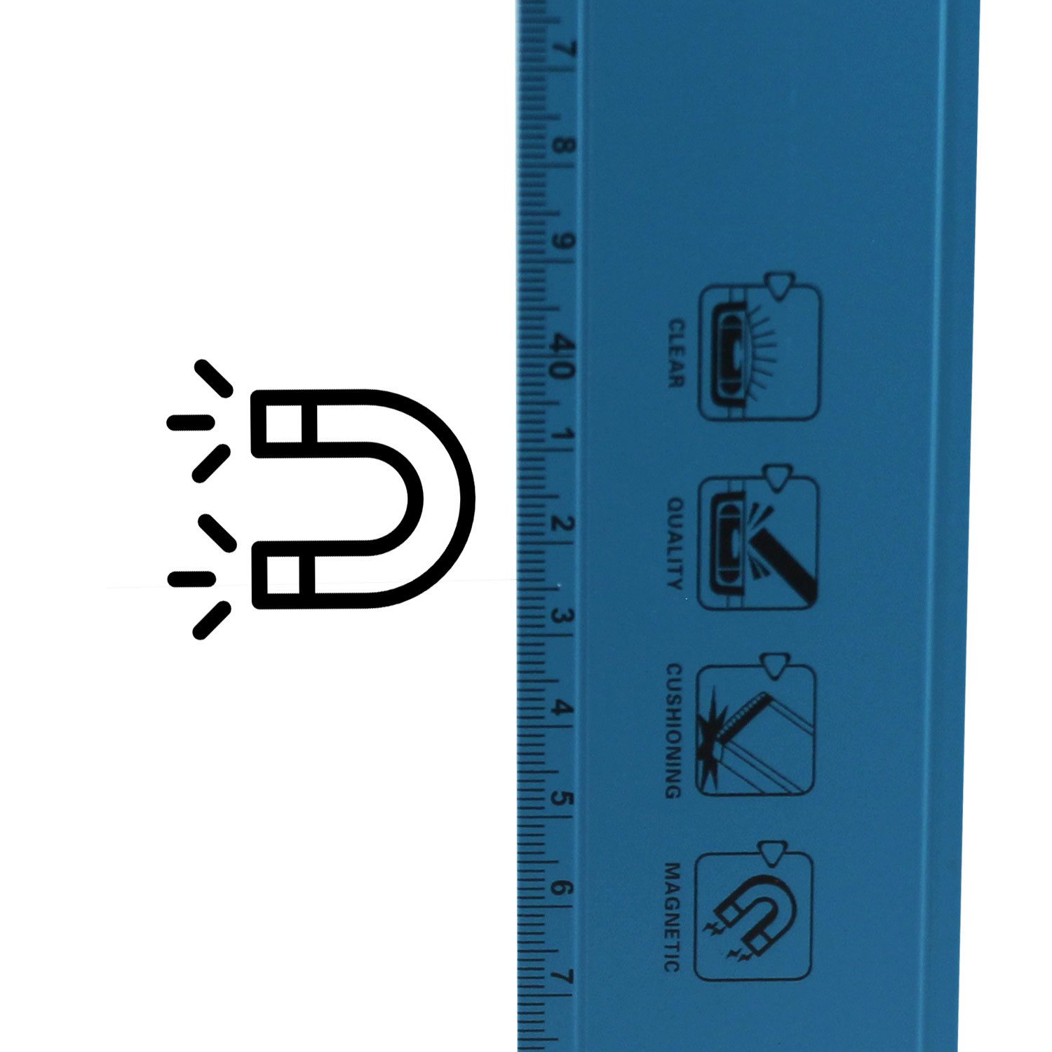 Bituxx Wasserwaage Aluminium mit Magneten 80cm, (MS-19290), magnetisch – Bild 5 von 5