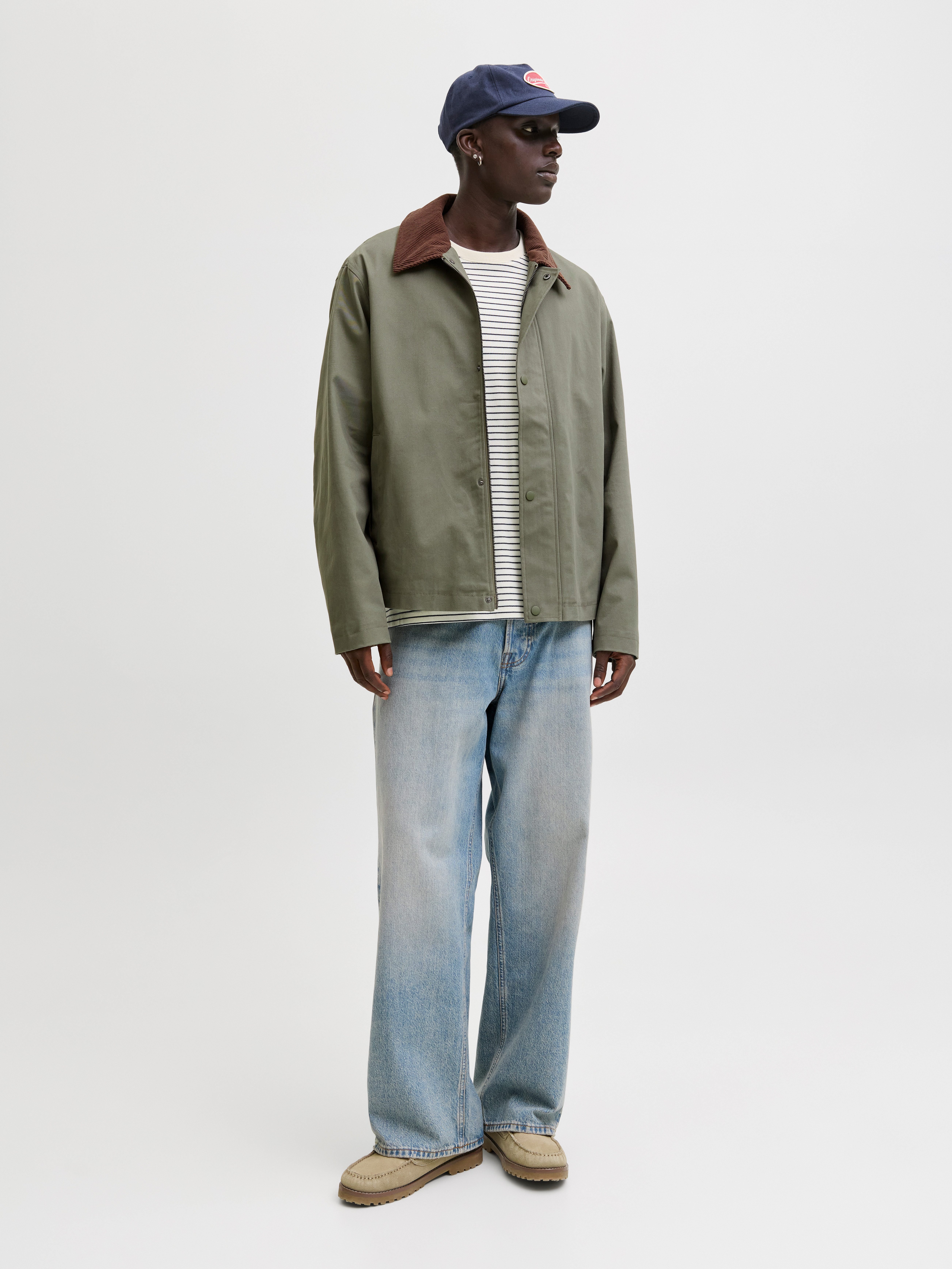 Jack & Jones Kurzjacke JJEGRAHAM WORKER JACKET SN mit Fly-Away-Kragen – Bild 4 von 5